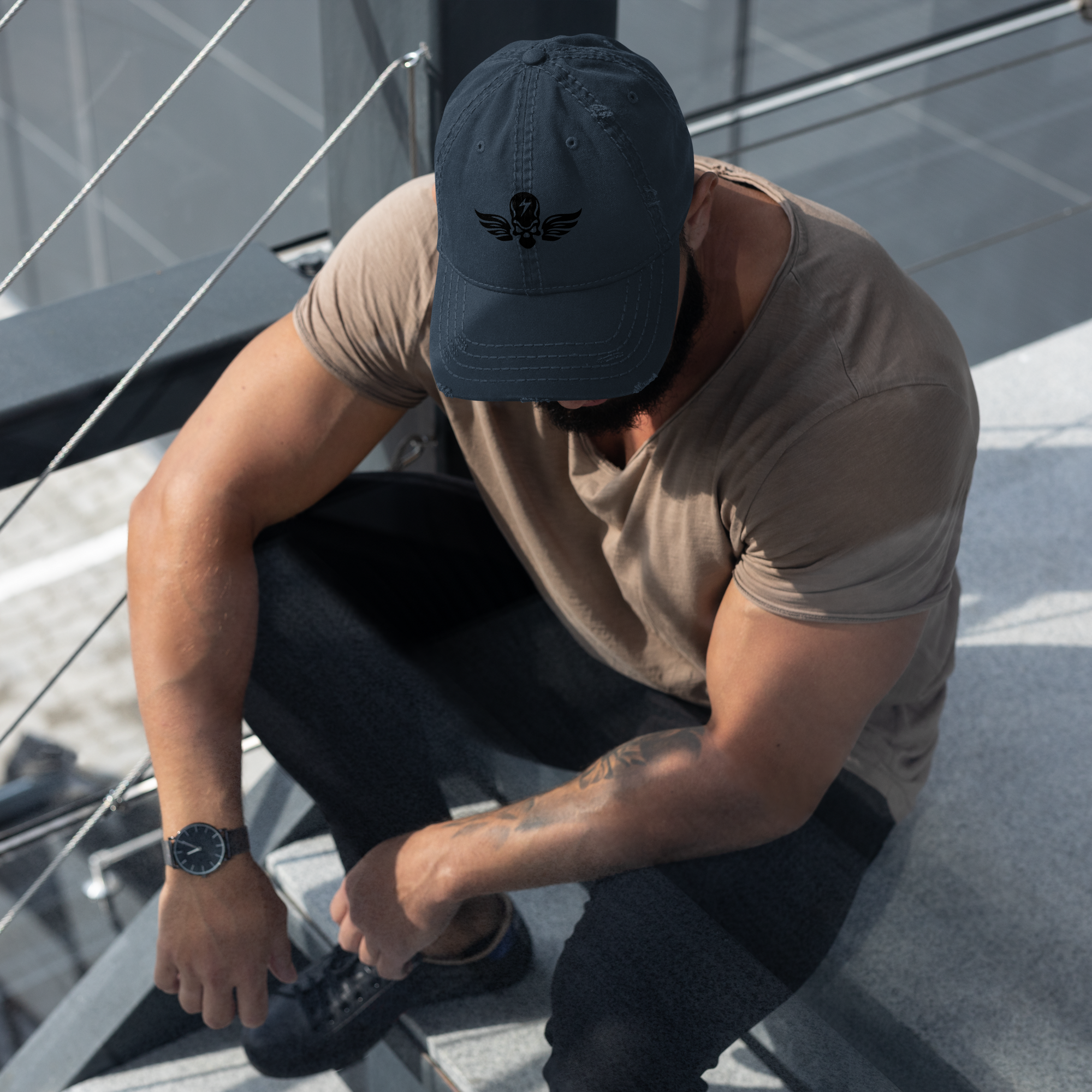 Classic Distressed Dad Hat | Vintage Casual Cap | Gallory Hive