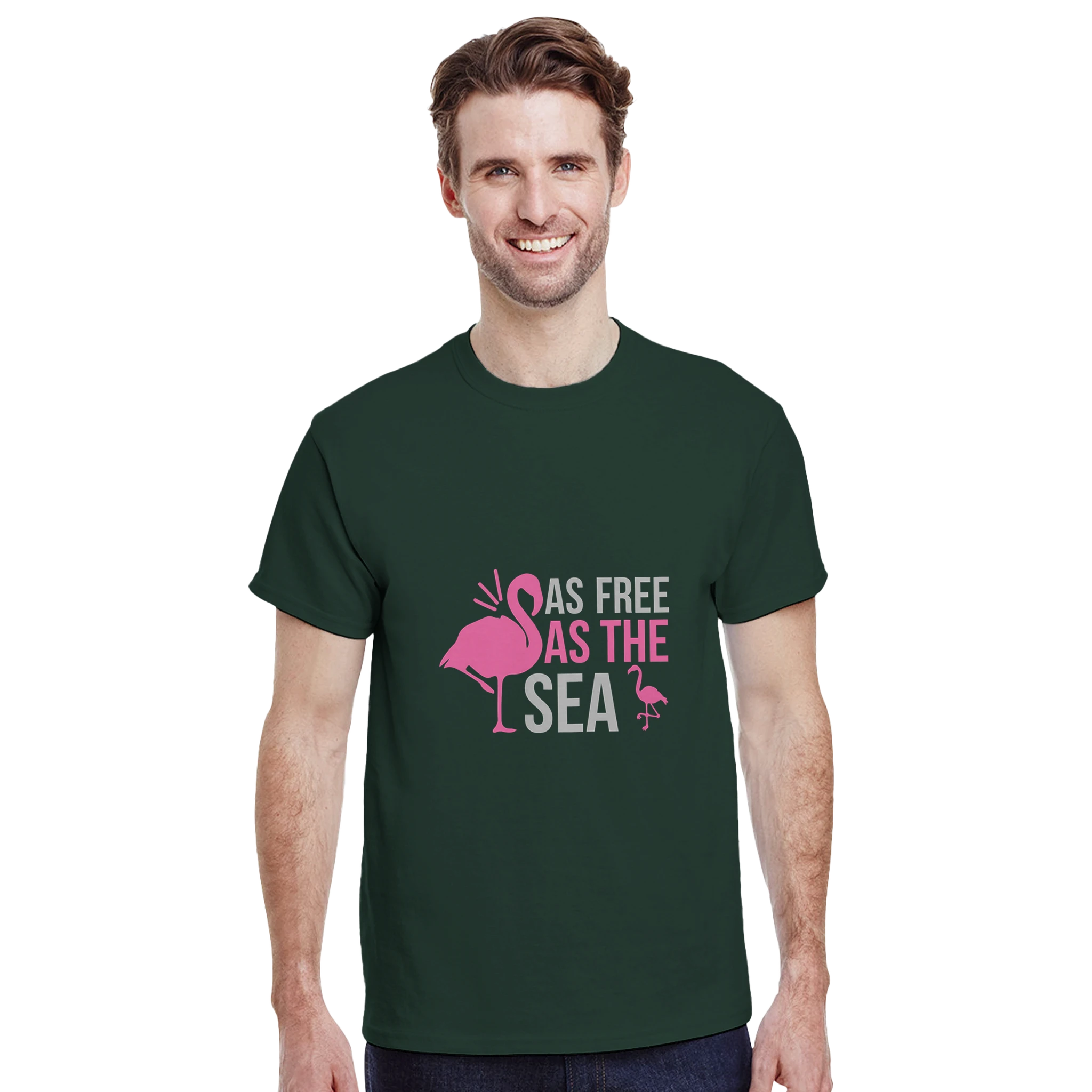 Unisex Tee – As Free As The Sea Flamingo | Gallory Hive