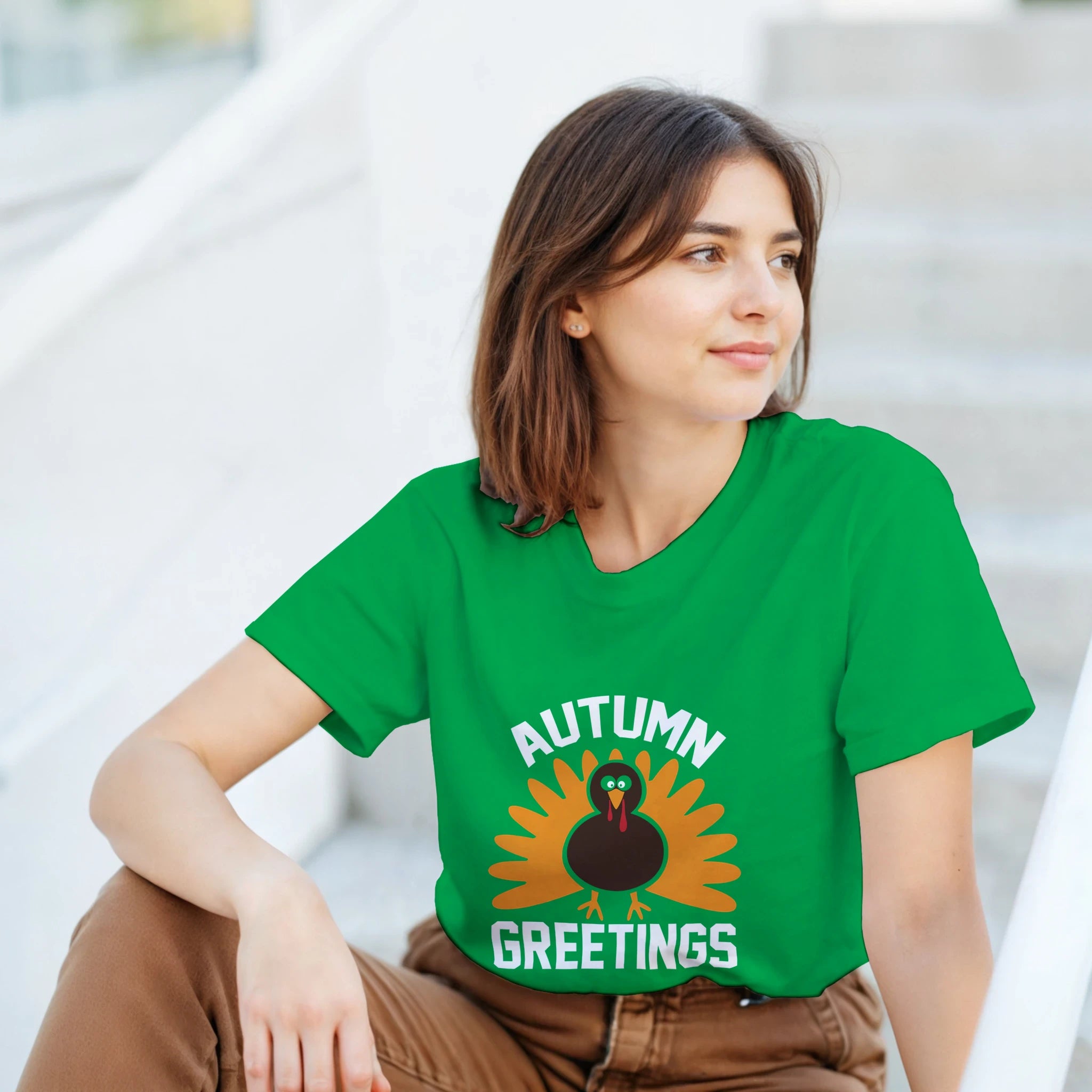 Autumn Greetings Turkey T-Shirt – Unisex Fall Tee | Gallory Hive
