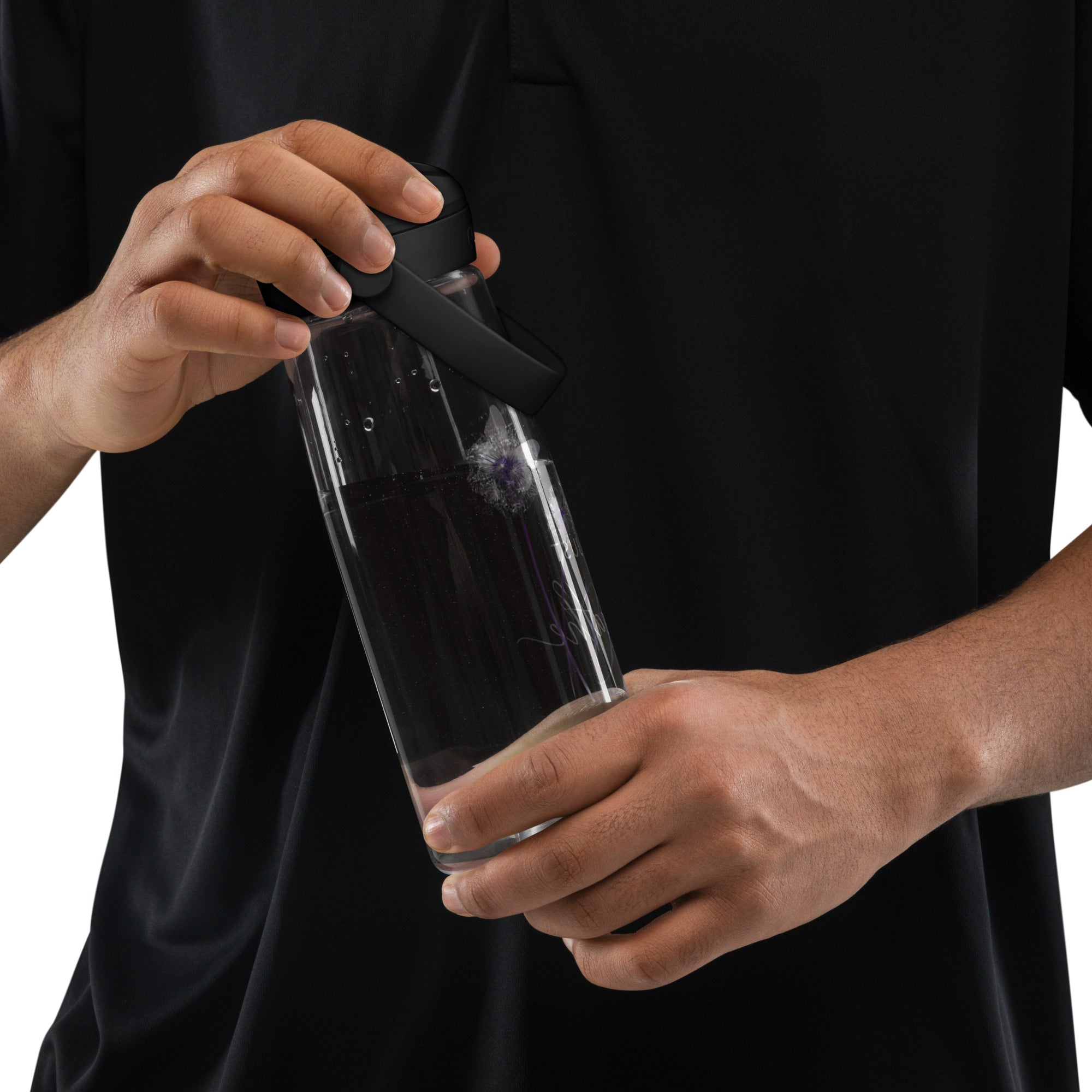 Just Breathe Flip Straw Water Bottle | Gallory Hive
