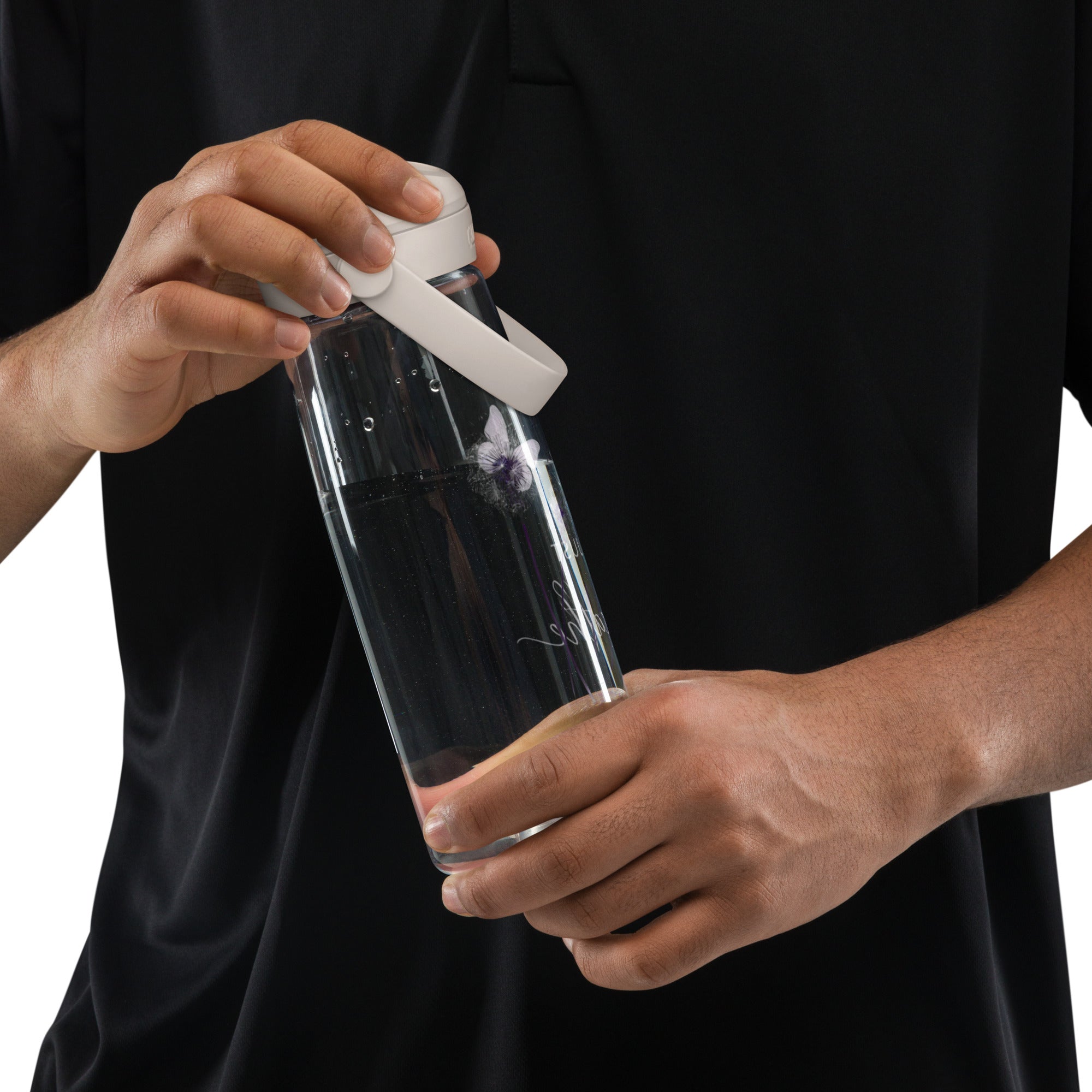 Just Breathe Flip Straw Water Bottle | Gallory Hive