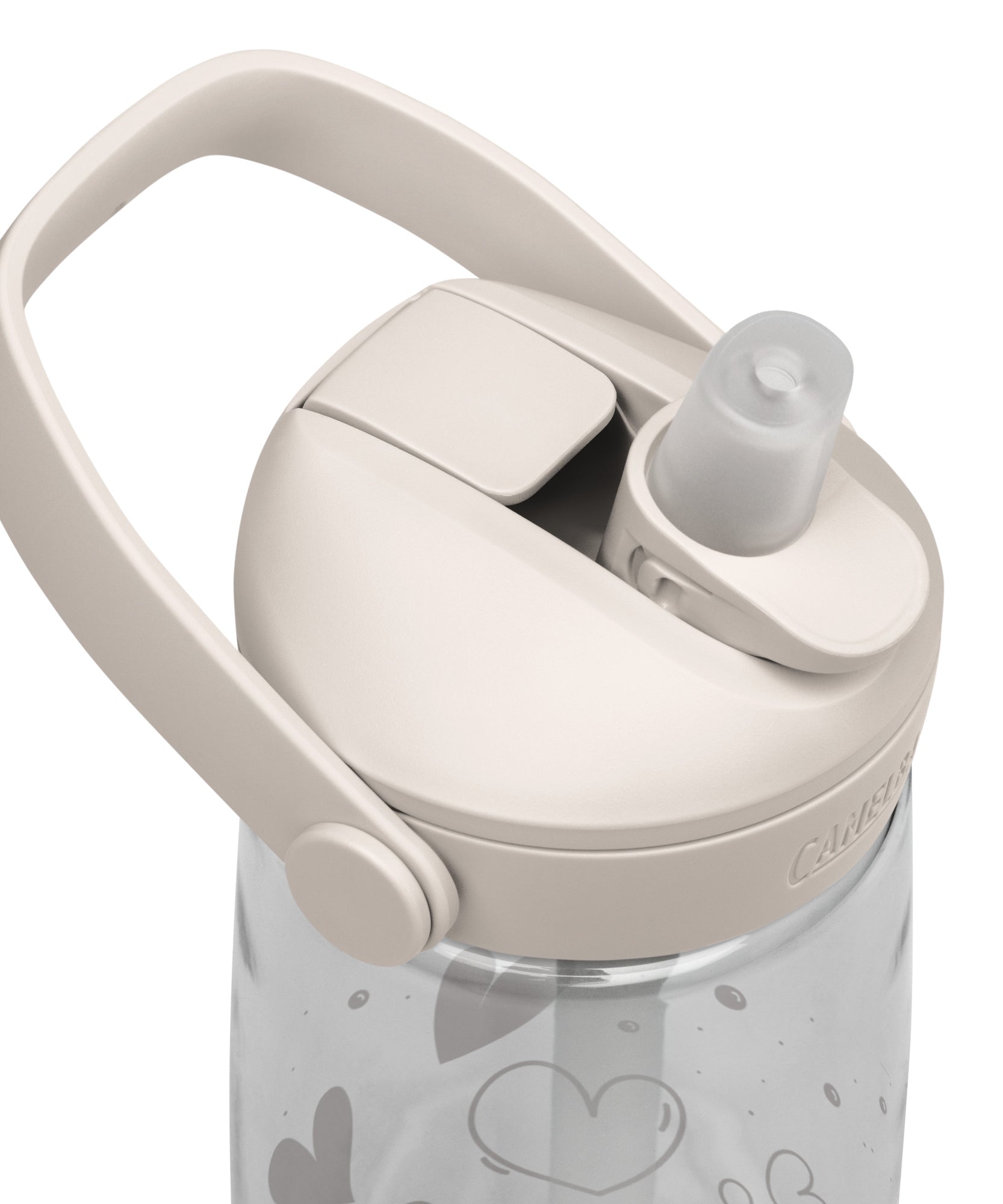 Cute Hearts Flip Straw Water Bottle | Gallory Hive