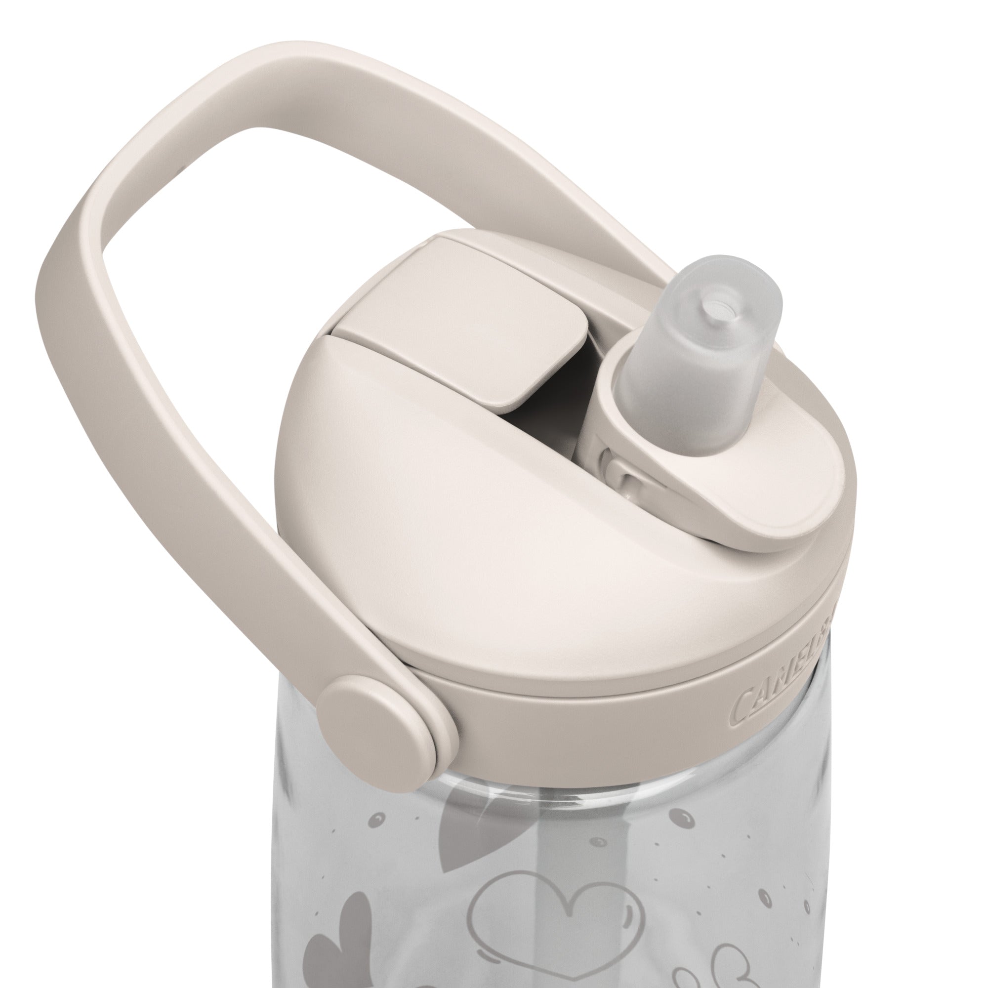 Cute Hearts Flip Straw Water Bottle | Gallory Hive