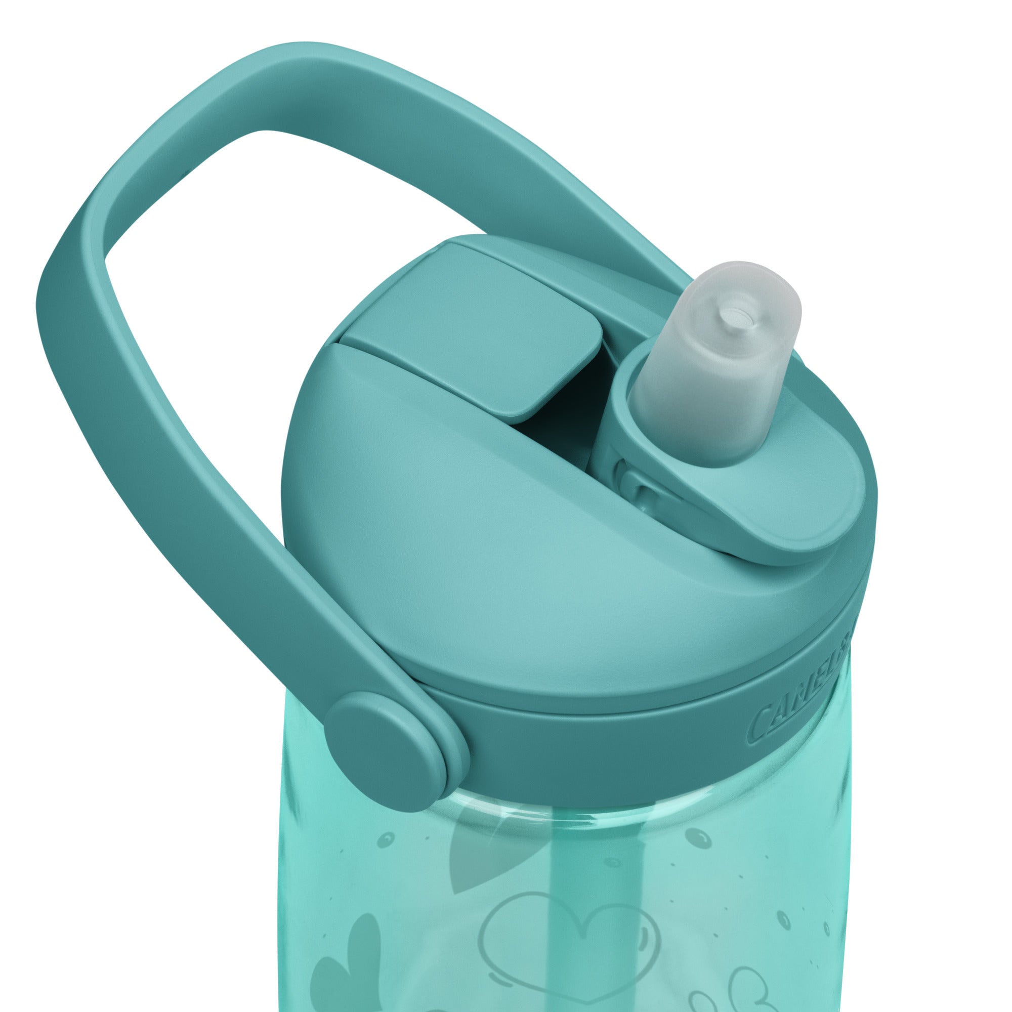 Cute Hearts Flip Straw Water Bottle | Gallory Hive
