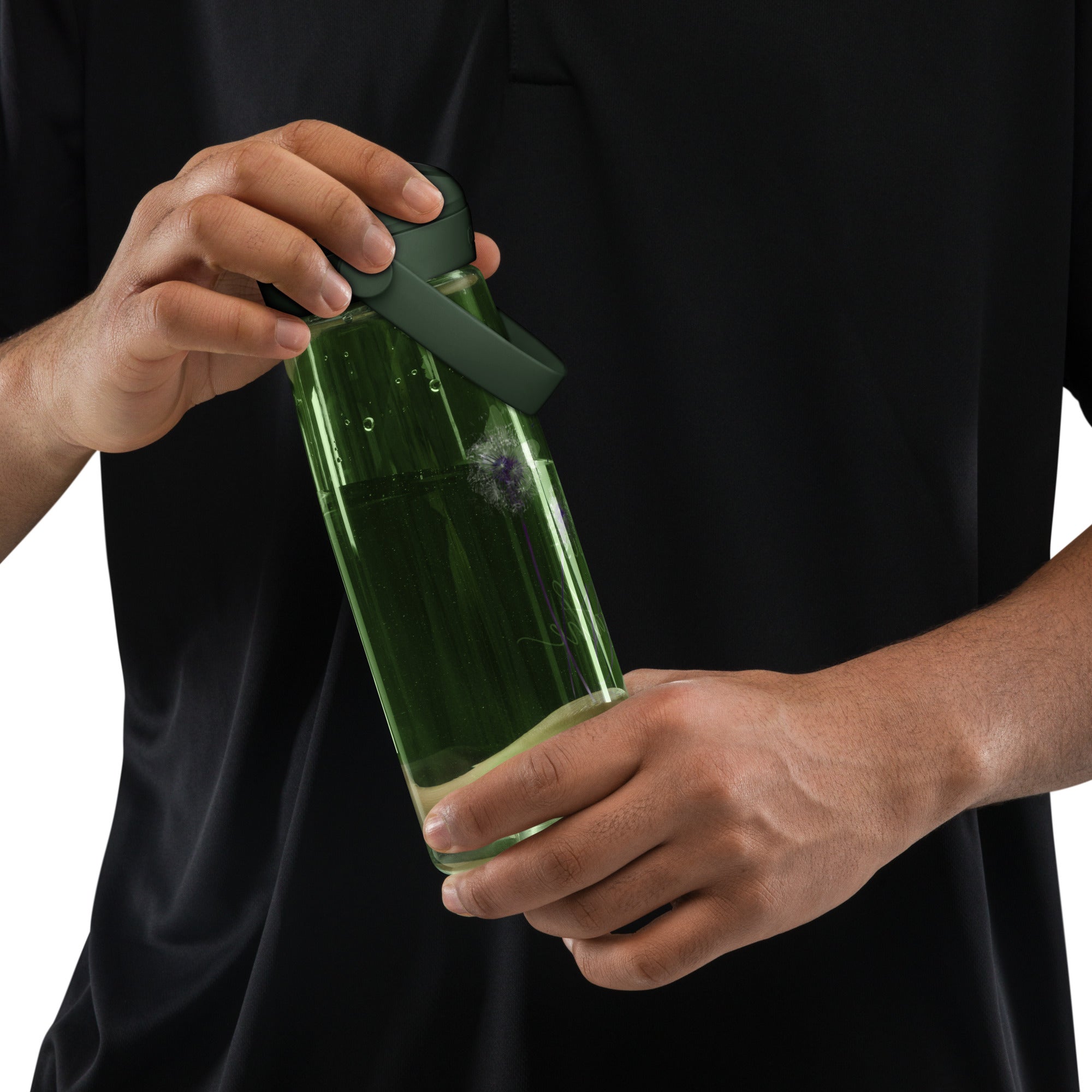 Just Breathe Flip Straw Water Bottle | Gallory Hive