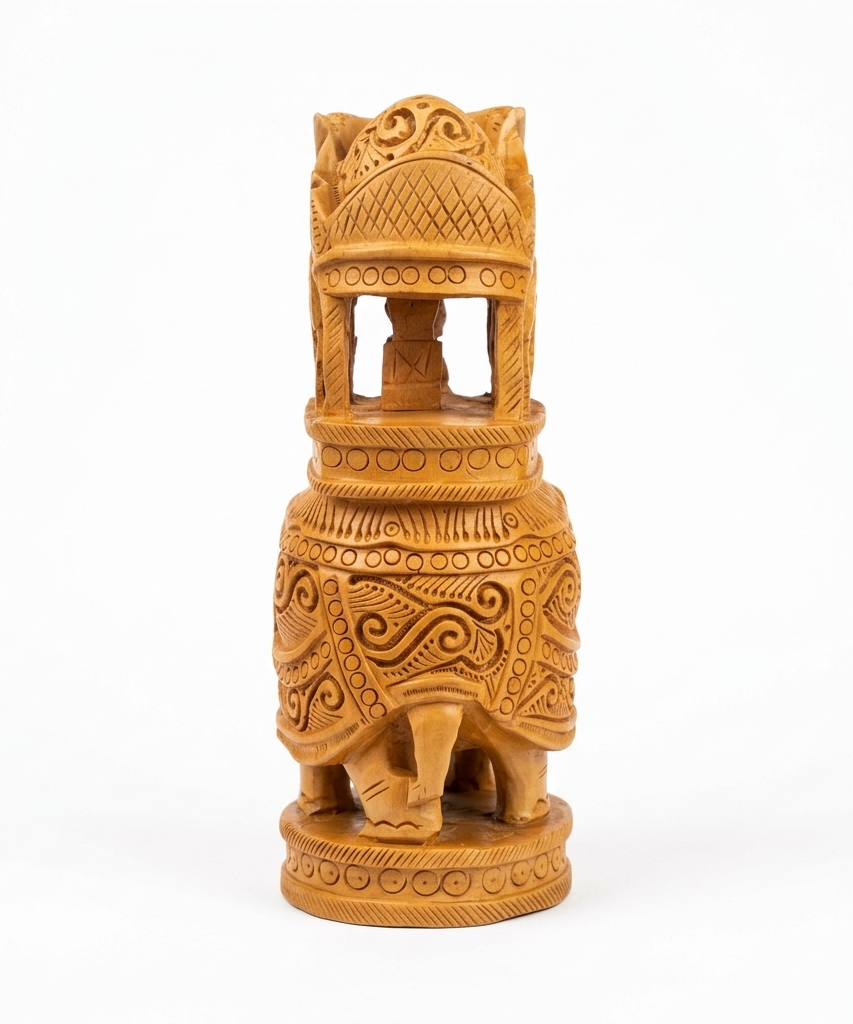 Handcrafted Wooden Safari Elephant Sculpture | Gallory Hive