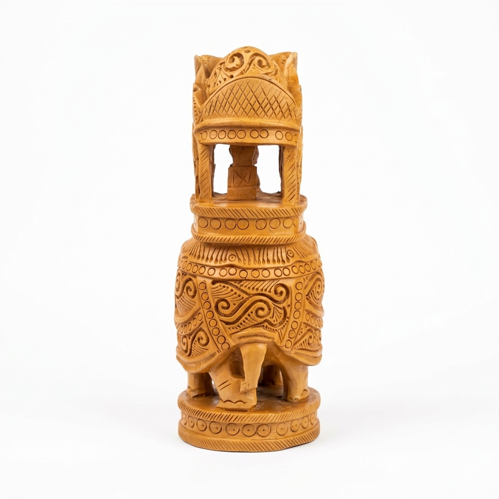 Handcrafted Wooden Safari Elephant Sculpture | Gallory Hive