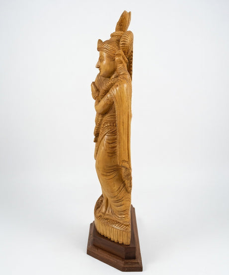 Handcrafted Wooden Radha Krishna Sculpture | Gallory Hive