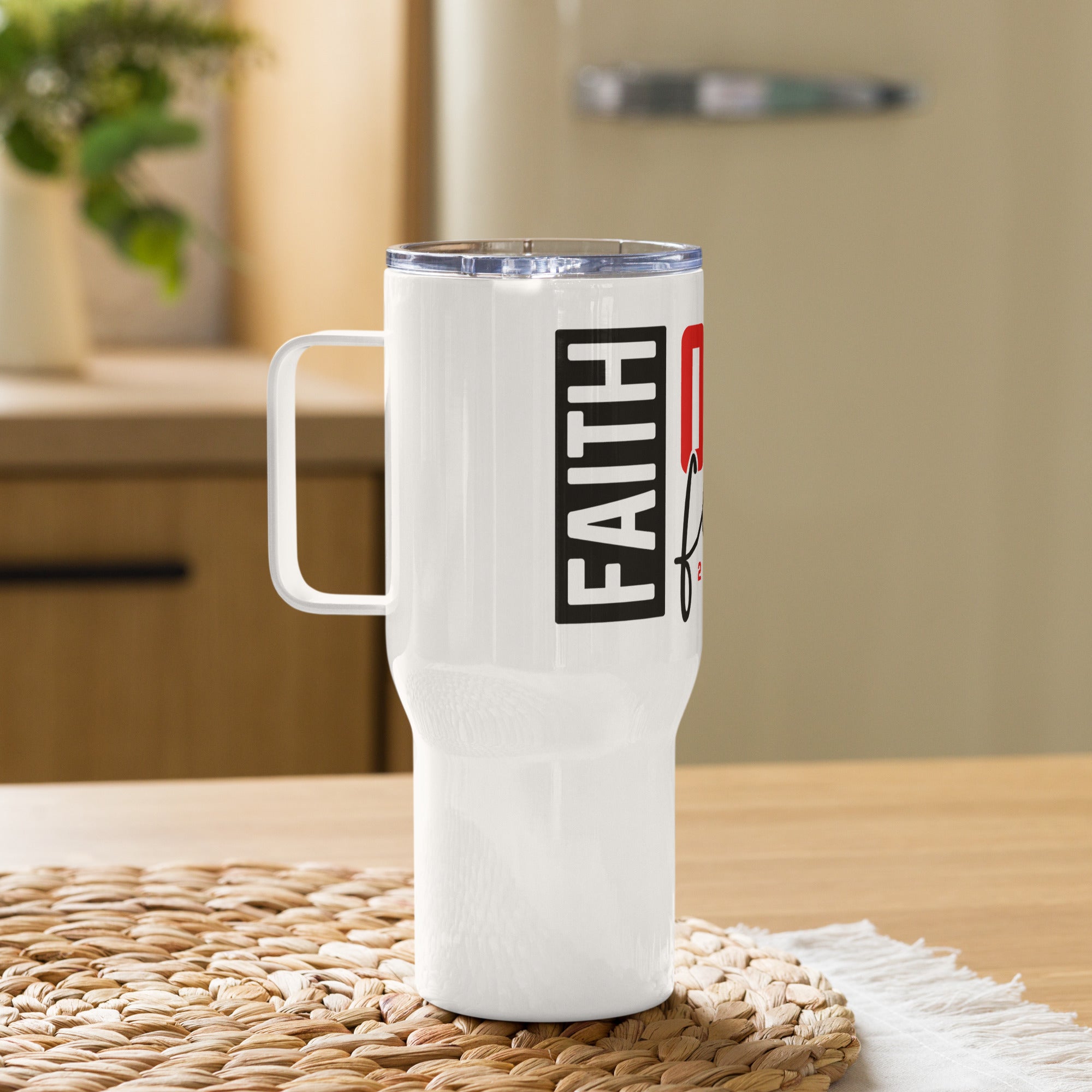 Bold Scripture Travel Tumbler with Handle | Gallory Hive