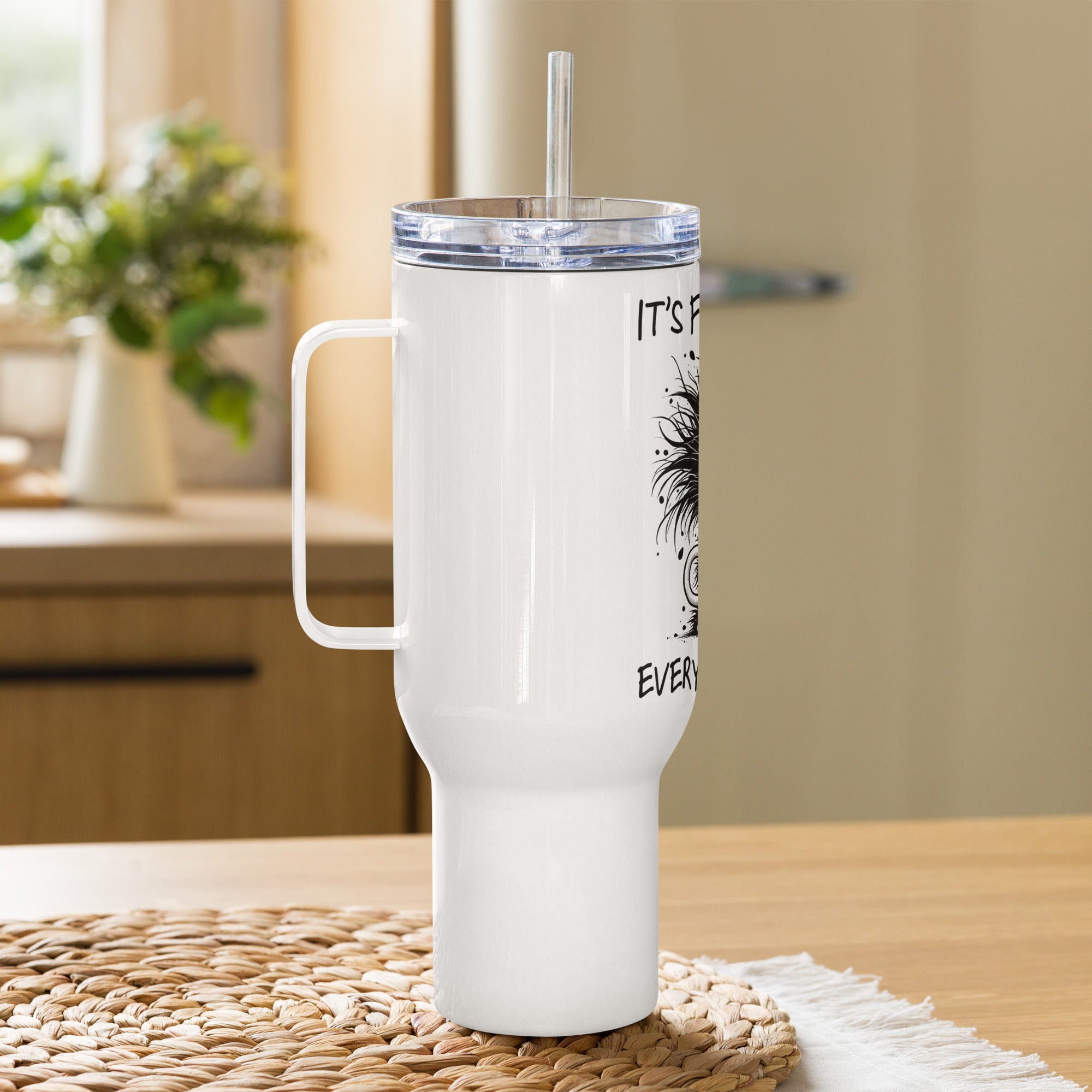 Quirky Coffee Cat Insulated Travel Mug | Gallory Hive