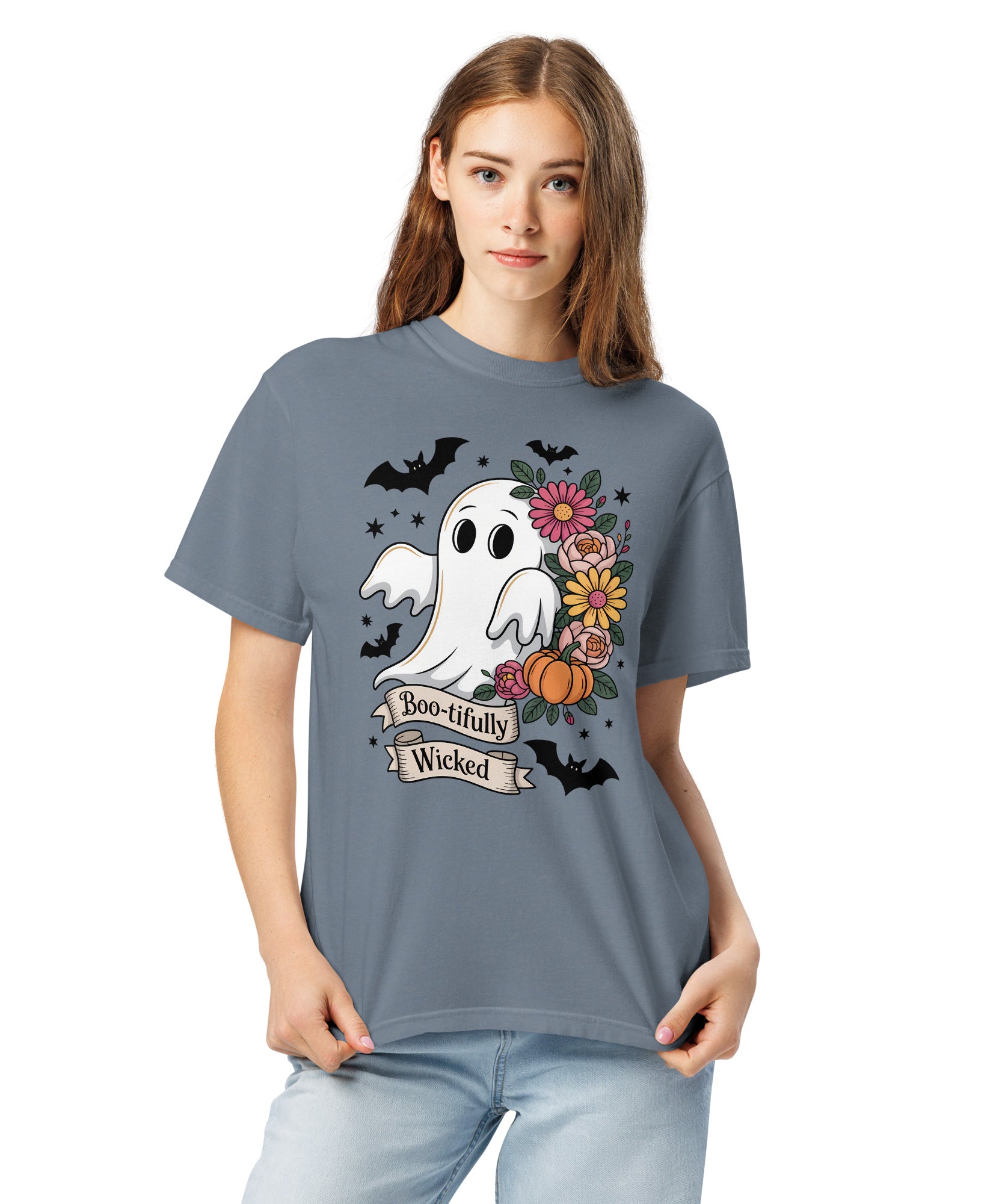Boo-tifully Wicked Ghost Halloween Tee | Gallory Hive