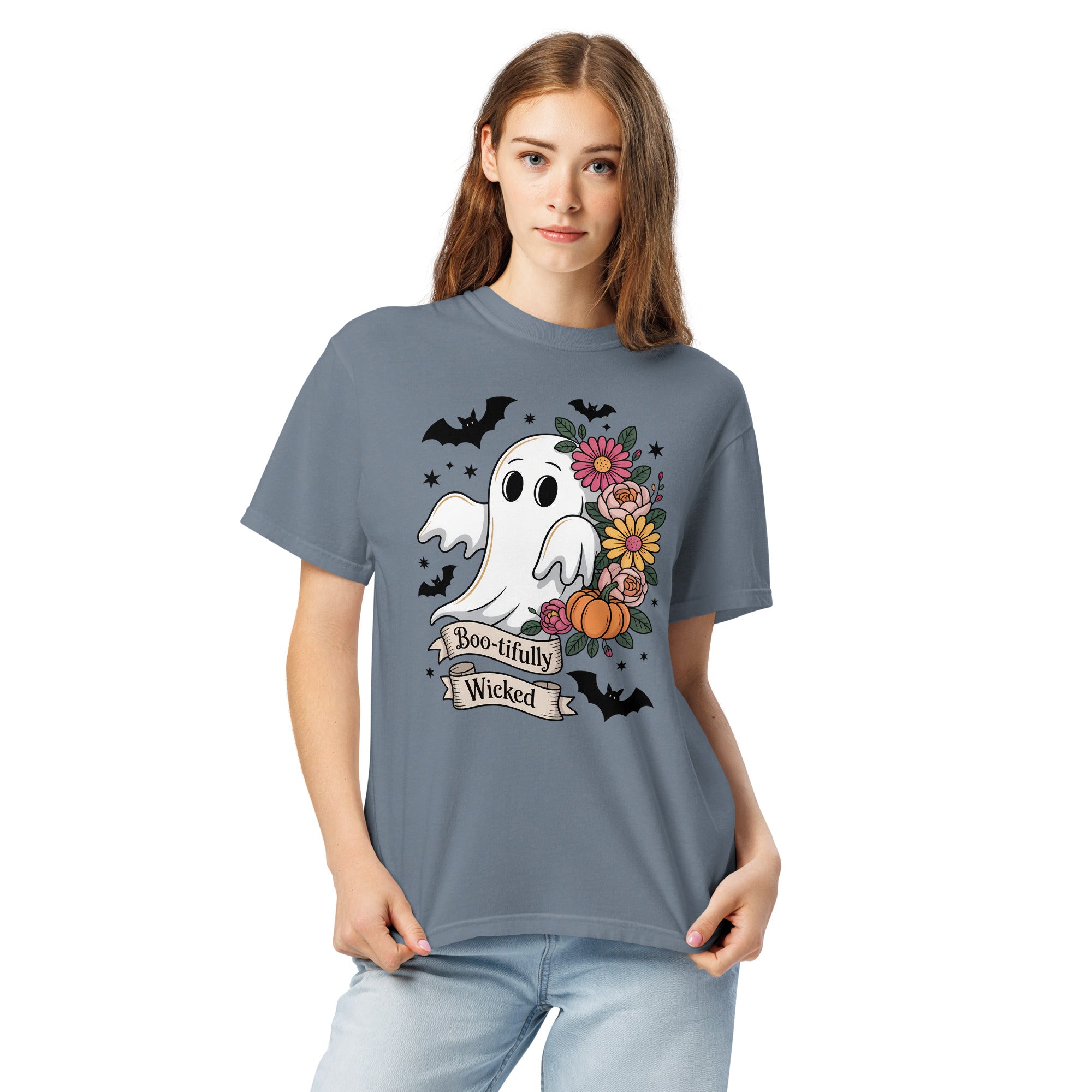 Boo-tifully Wicked Ghost Halloween Tee | Gallory Hive