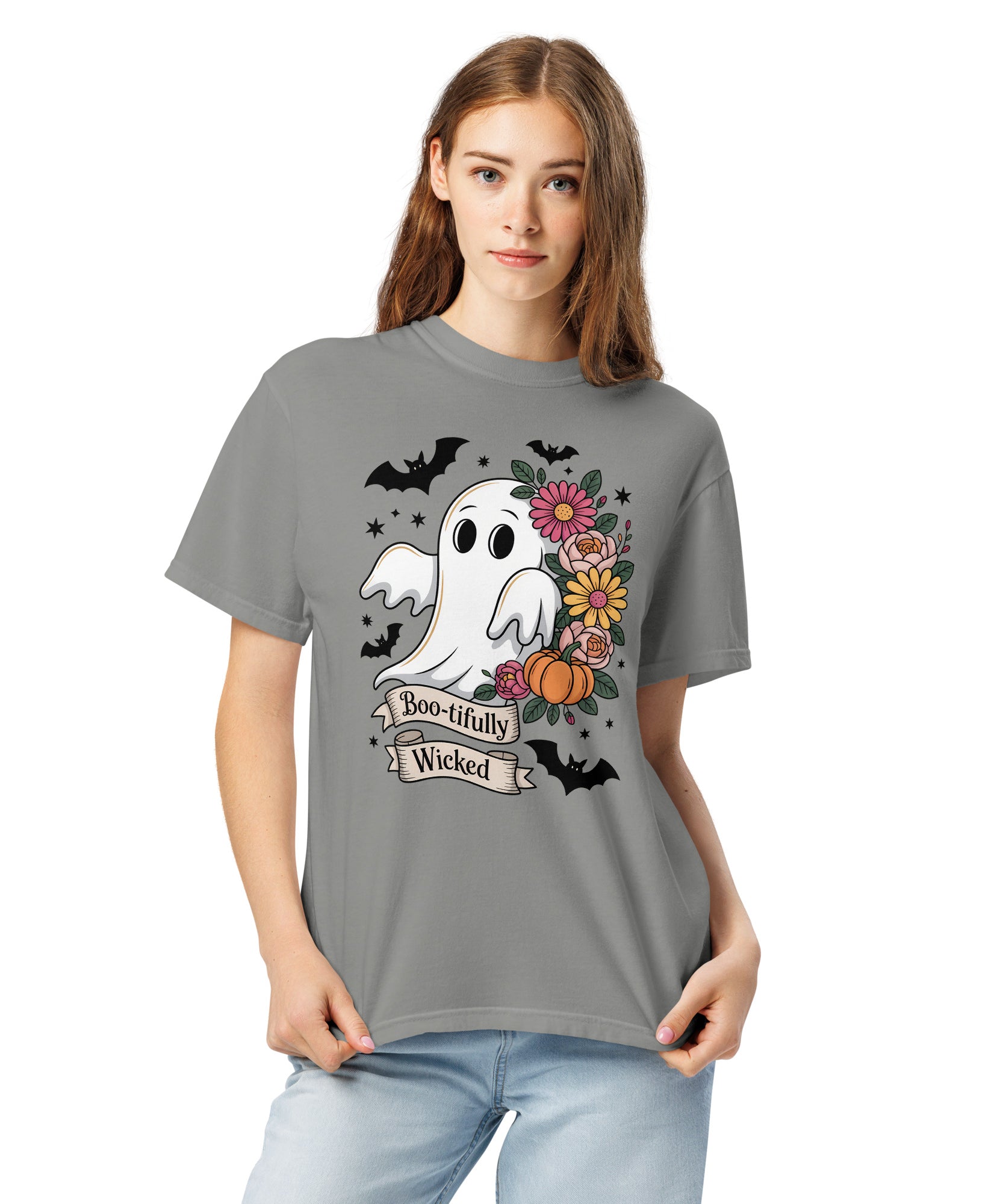 Boo-tifully Wicked Ghost Halloween Tee | Gallory Hive