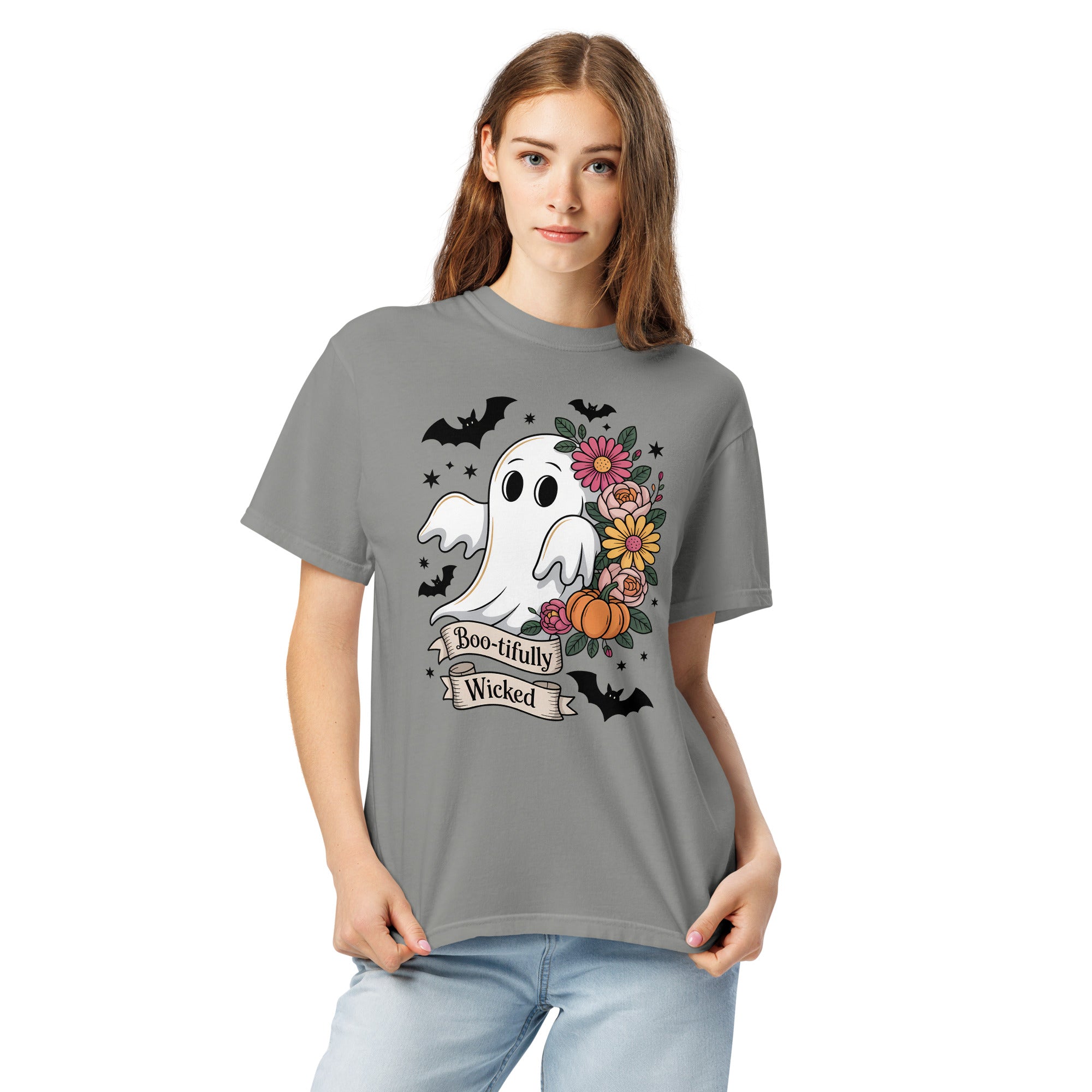 Boo-tifully Wicked Ghost Halloween Tee | Gallory Hive
