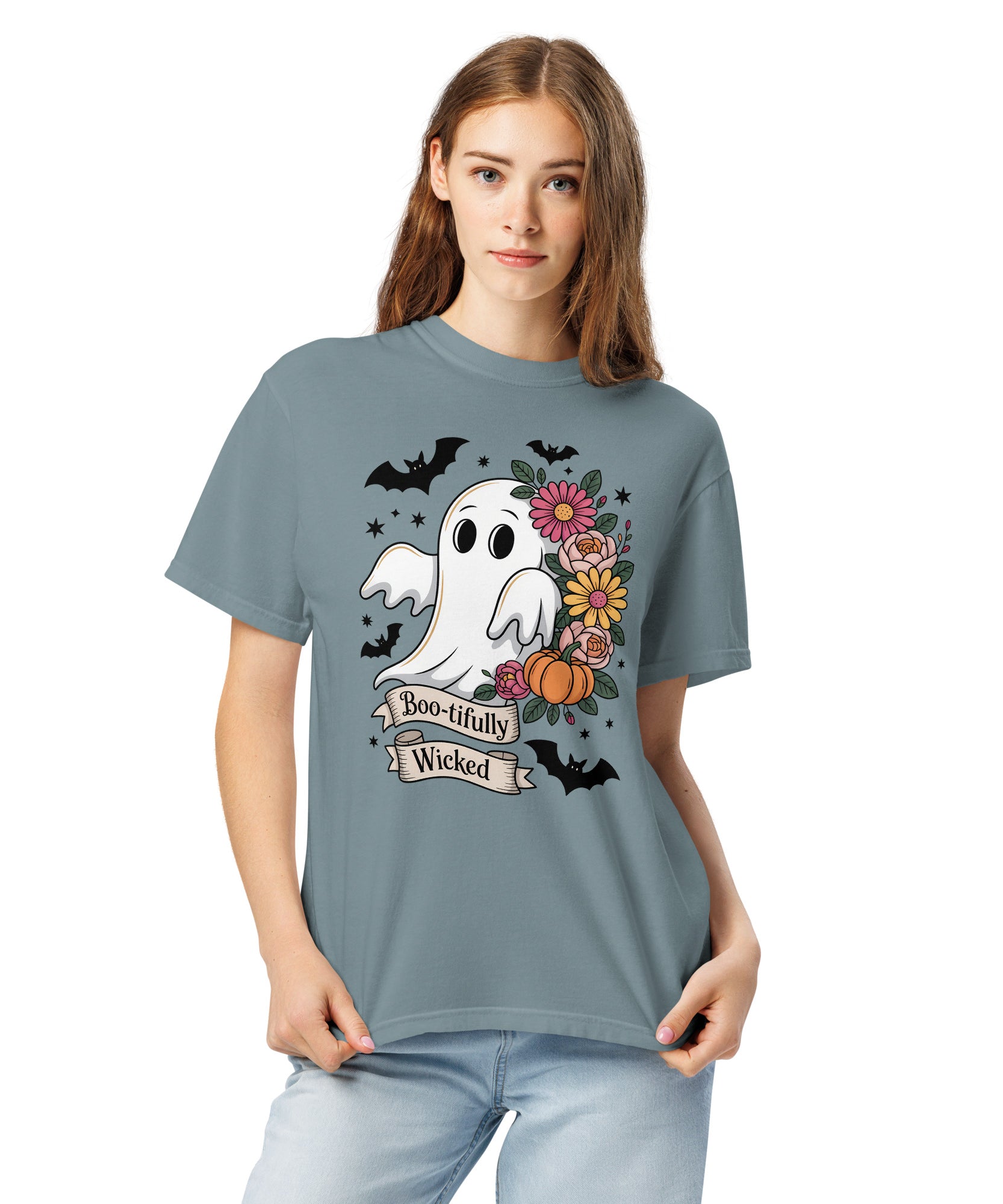 Boo-tifully Wicked Ghost Halloween Tee | Gallory Hive
