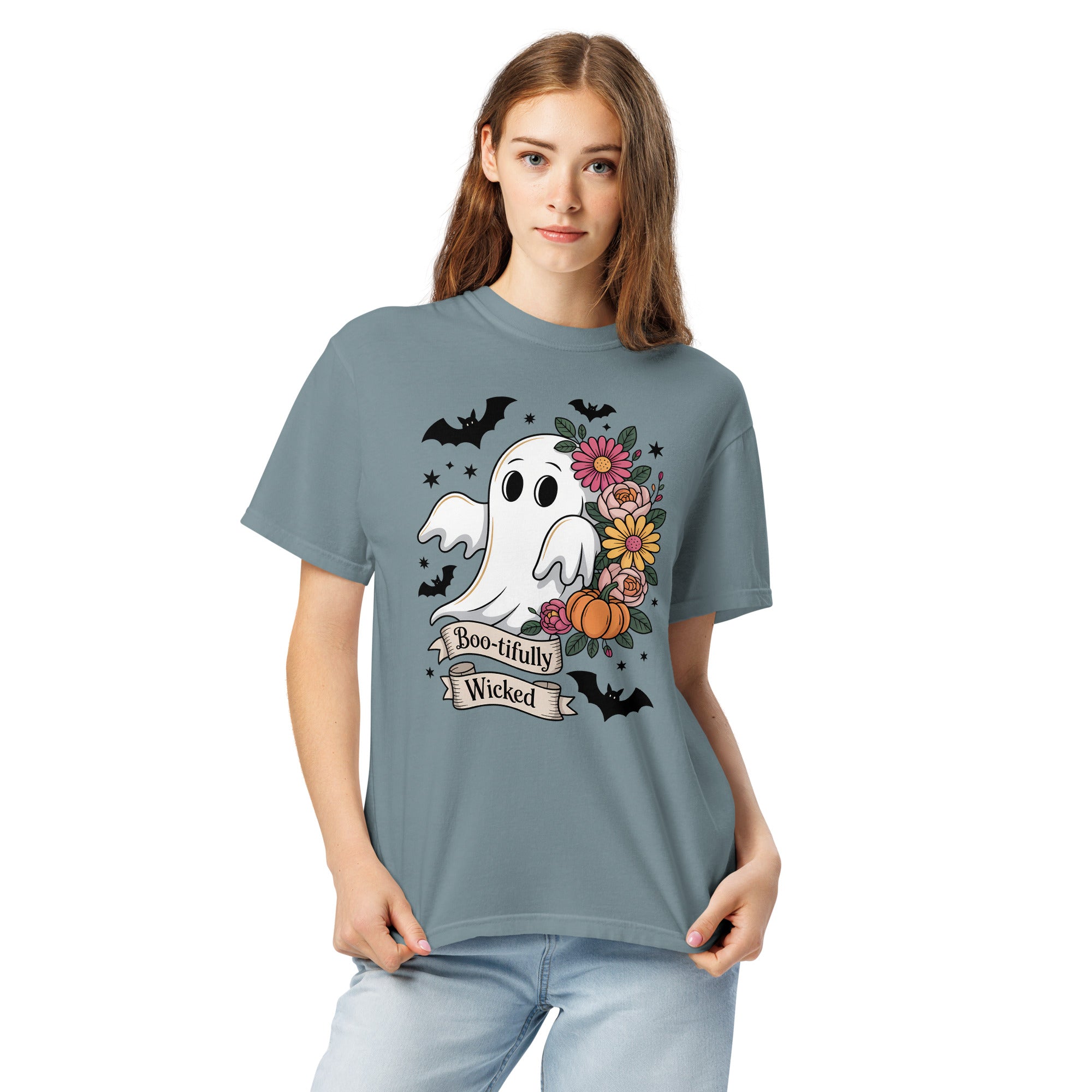 Boo-tifully Wicked Ghost Halloween Tee | Gallory Hive