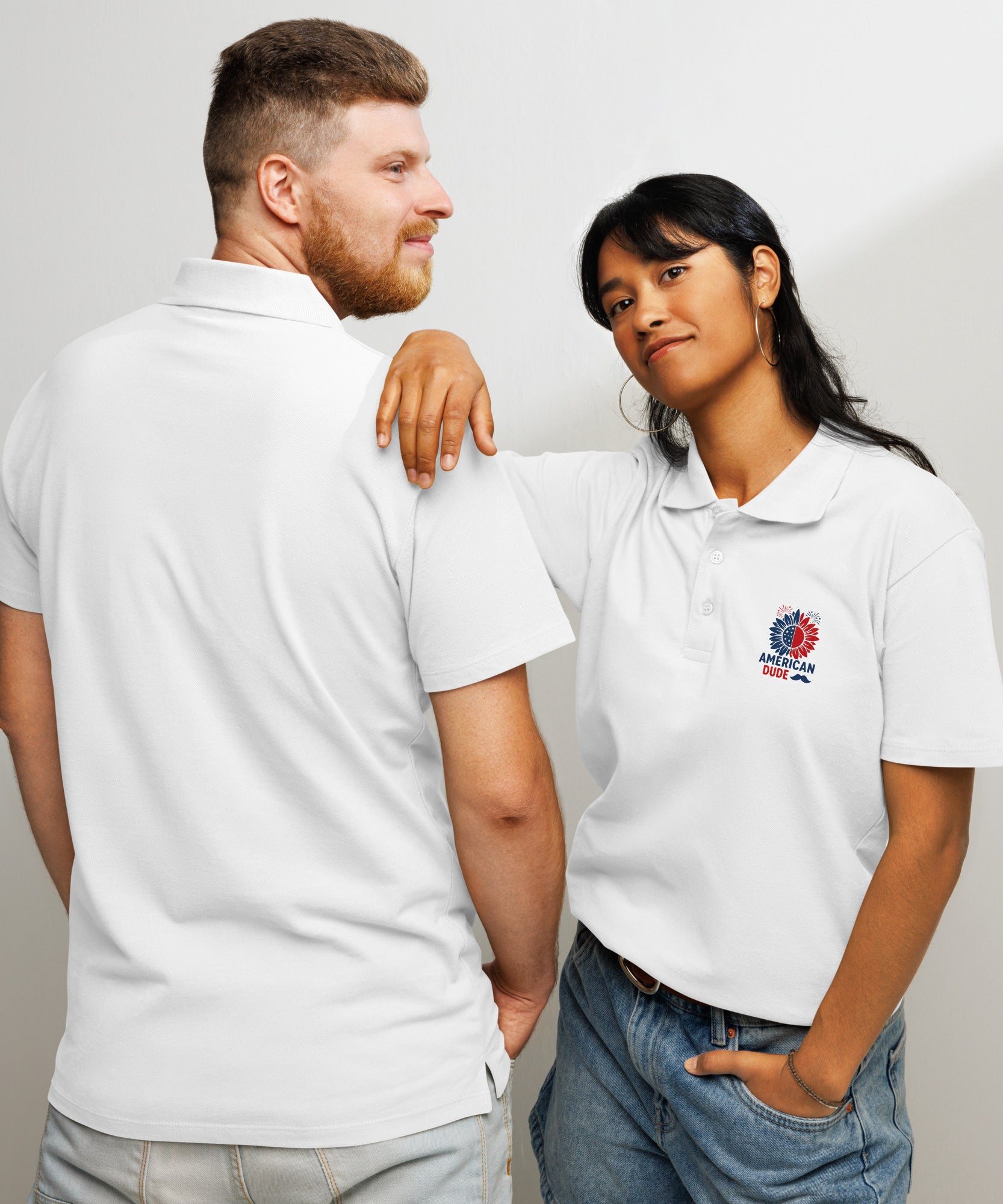 American Dude Patriotic Unisex Polo Shirt | Gallory Hive