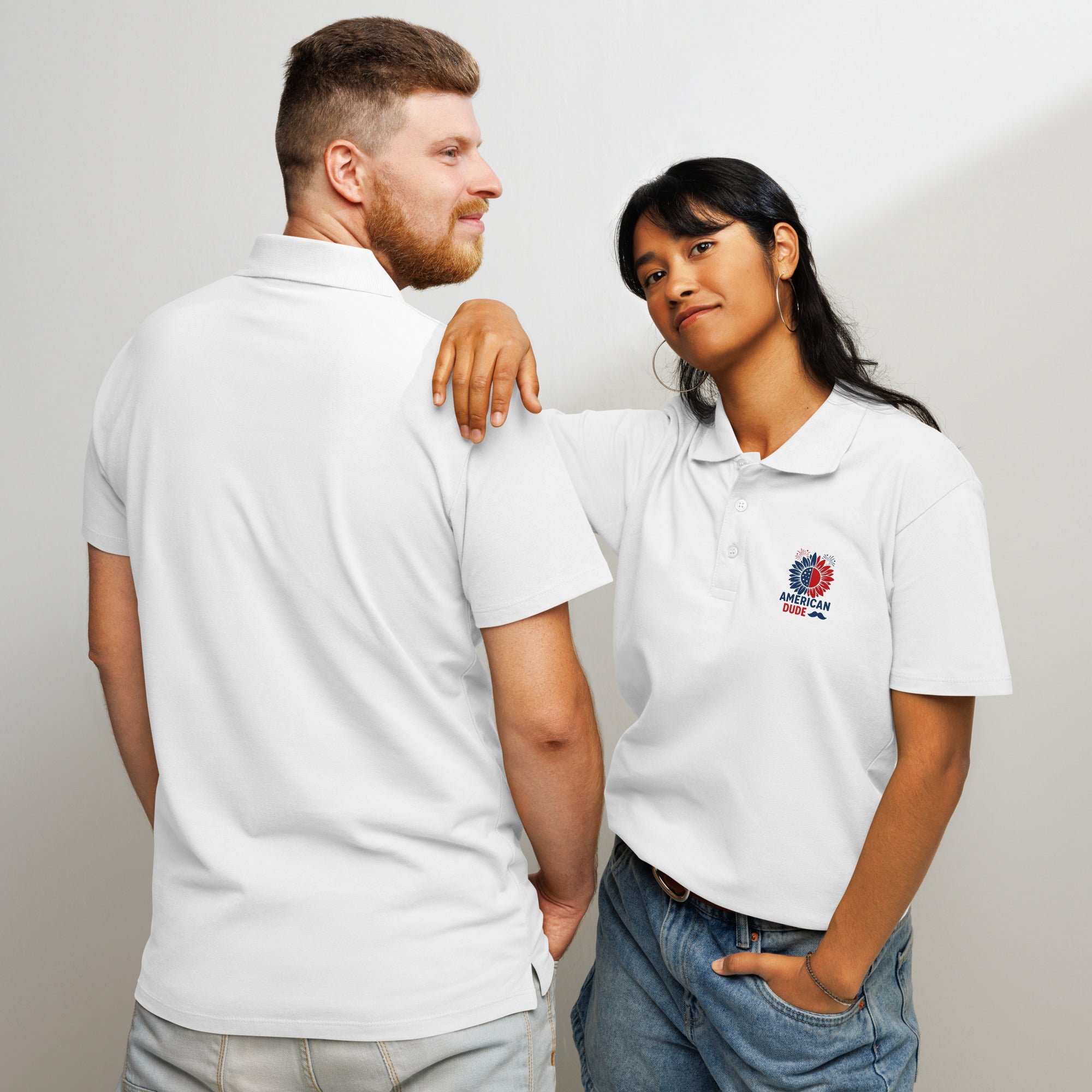 American Dude Patriotic Unisex Polo Shirt | Gallory Hive