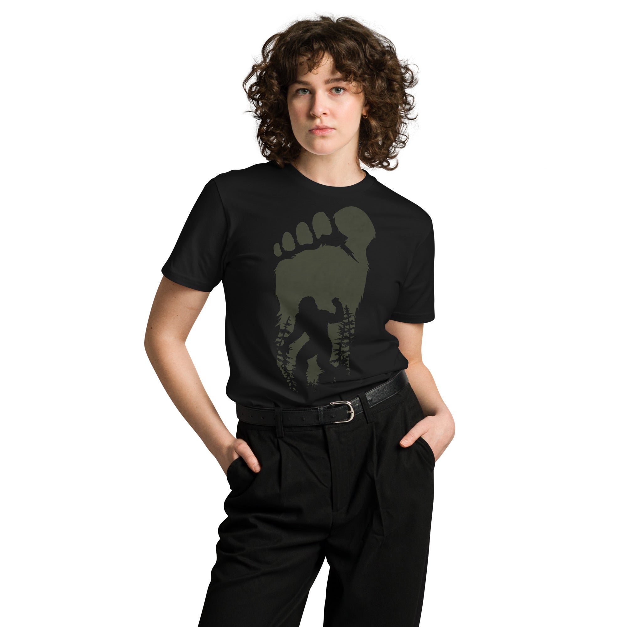 Bigfoot Shadow Art Unisex Graphic T-Shirt | Gallory Hive