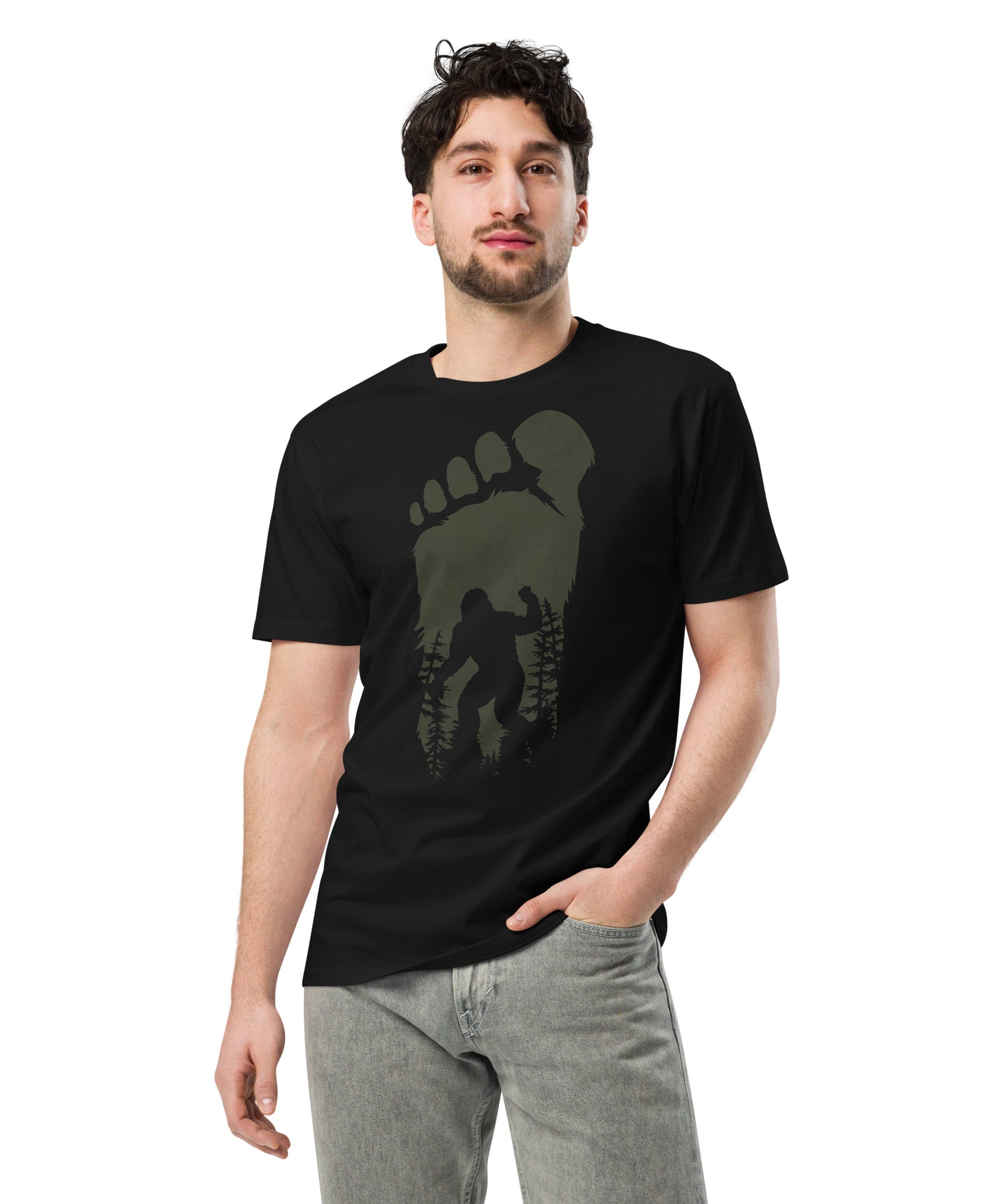 Bigfoot Shadow Art Unisex Graphic T-Shirt | Gallory Hive