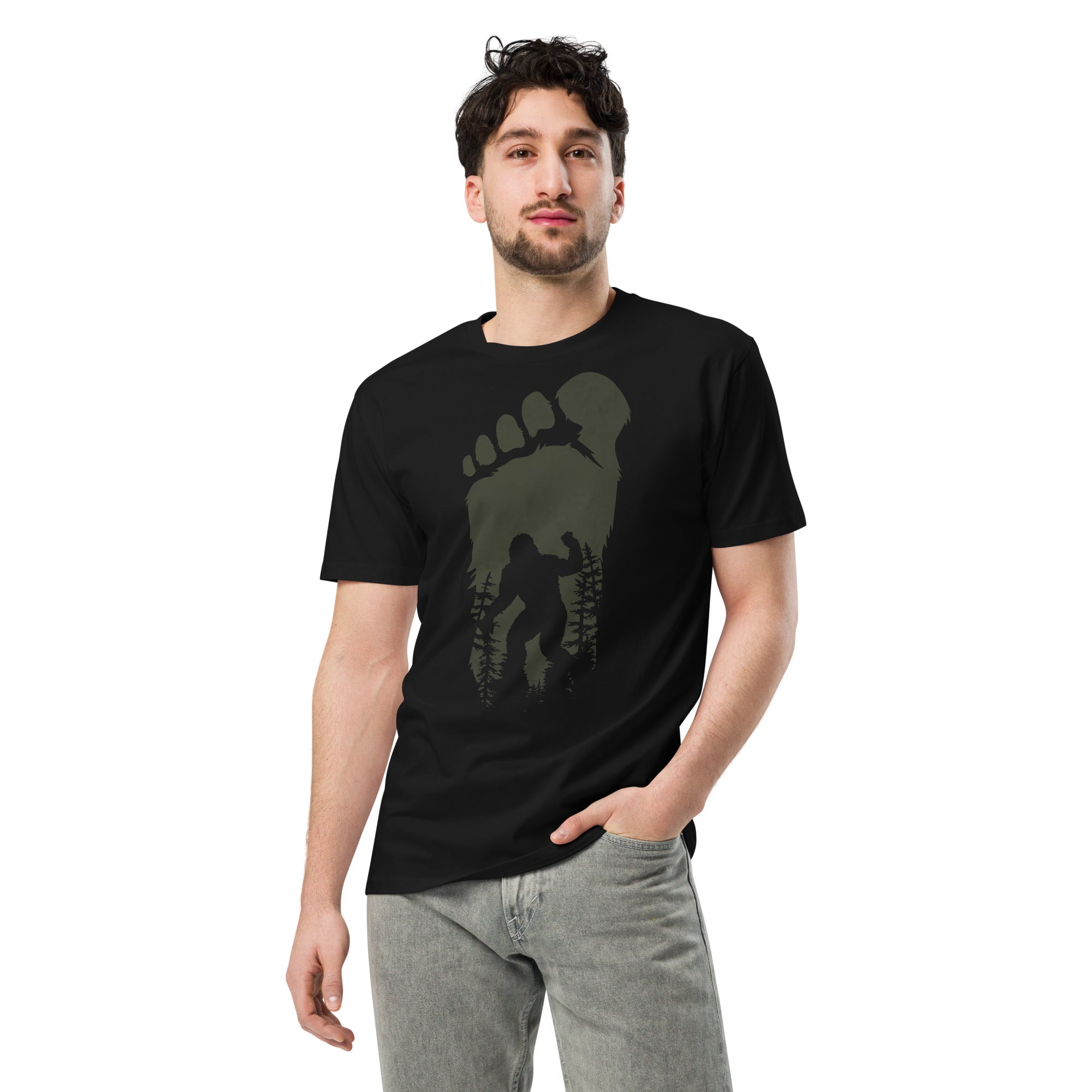 Bigfoot Shadow Art Unisex Graphic T-Shirt | Gallory Hive
