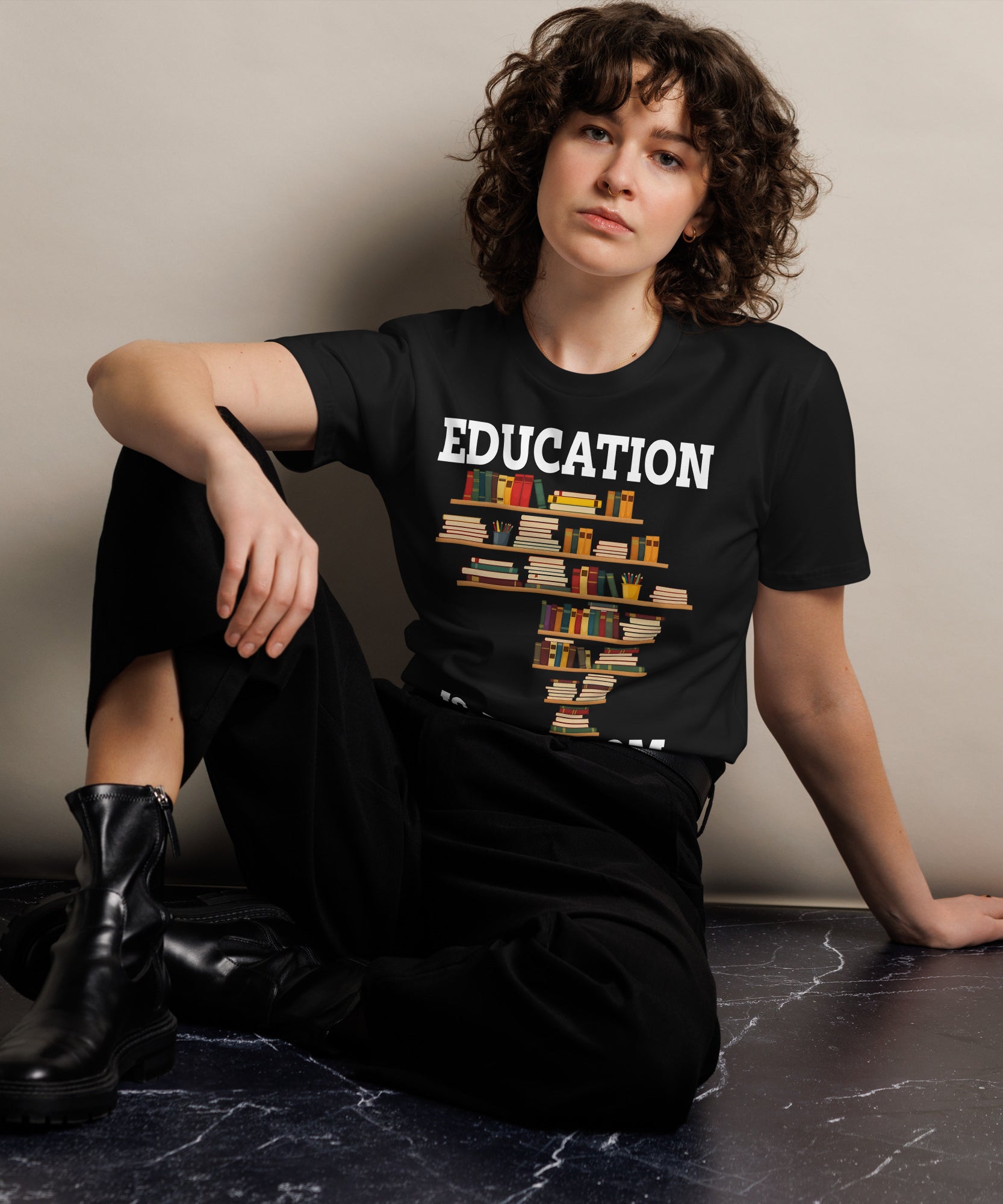 Education Is Freedom Unisex Premium T-Shirt | Gallory Hive
