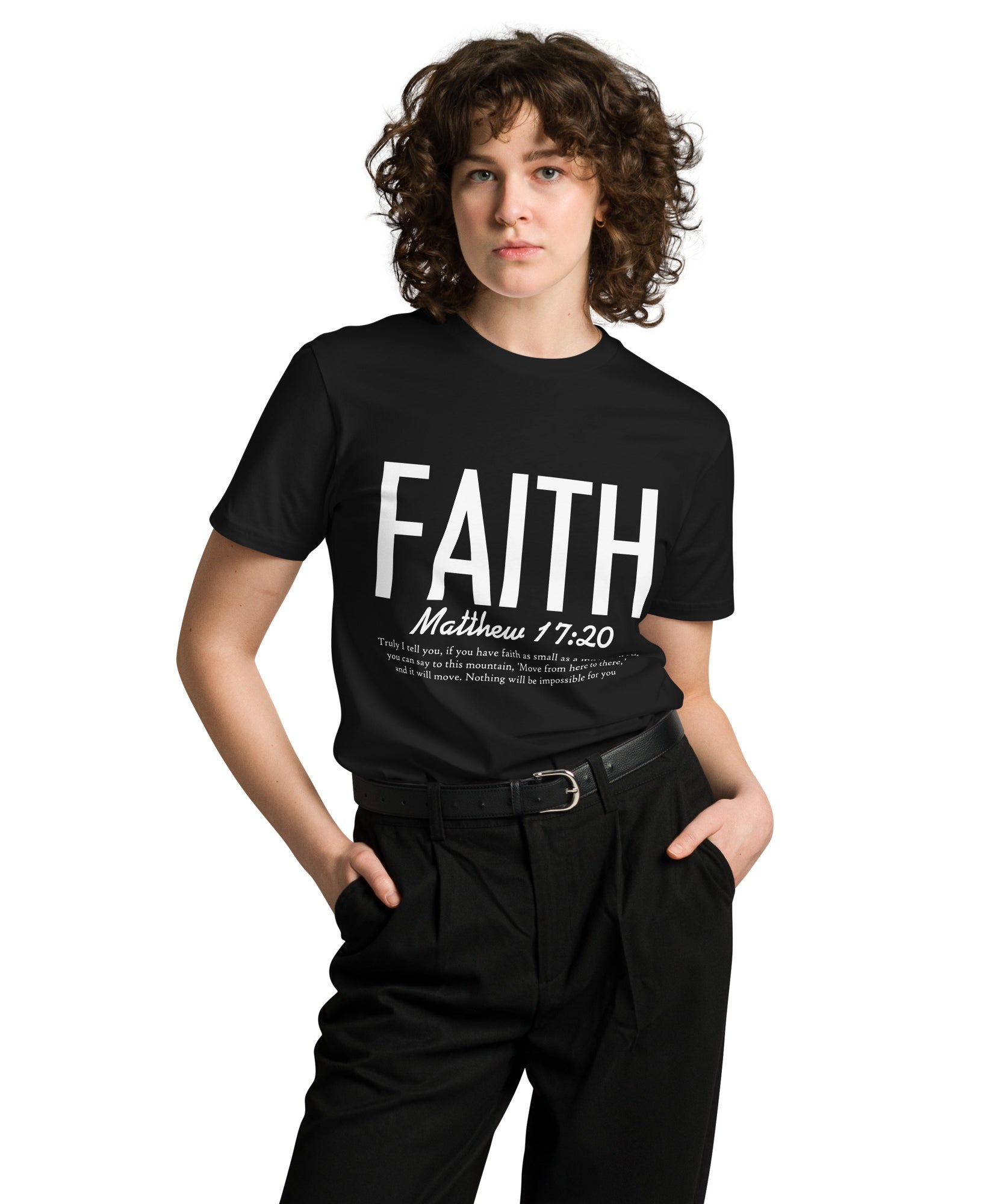 Faith Inspirational Premium Unisex Cotton T-Shirt | Gallory Hive