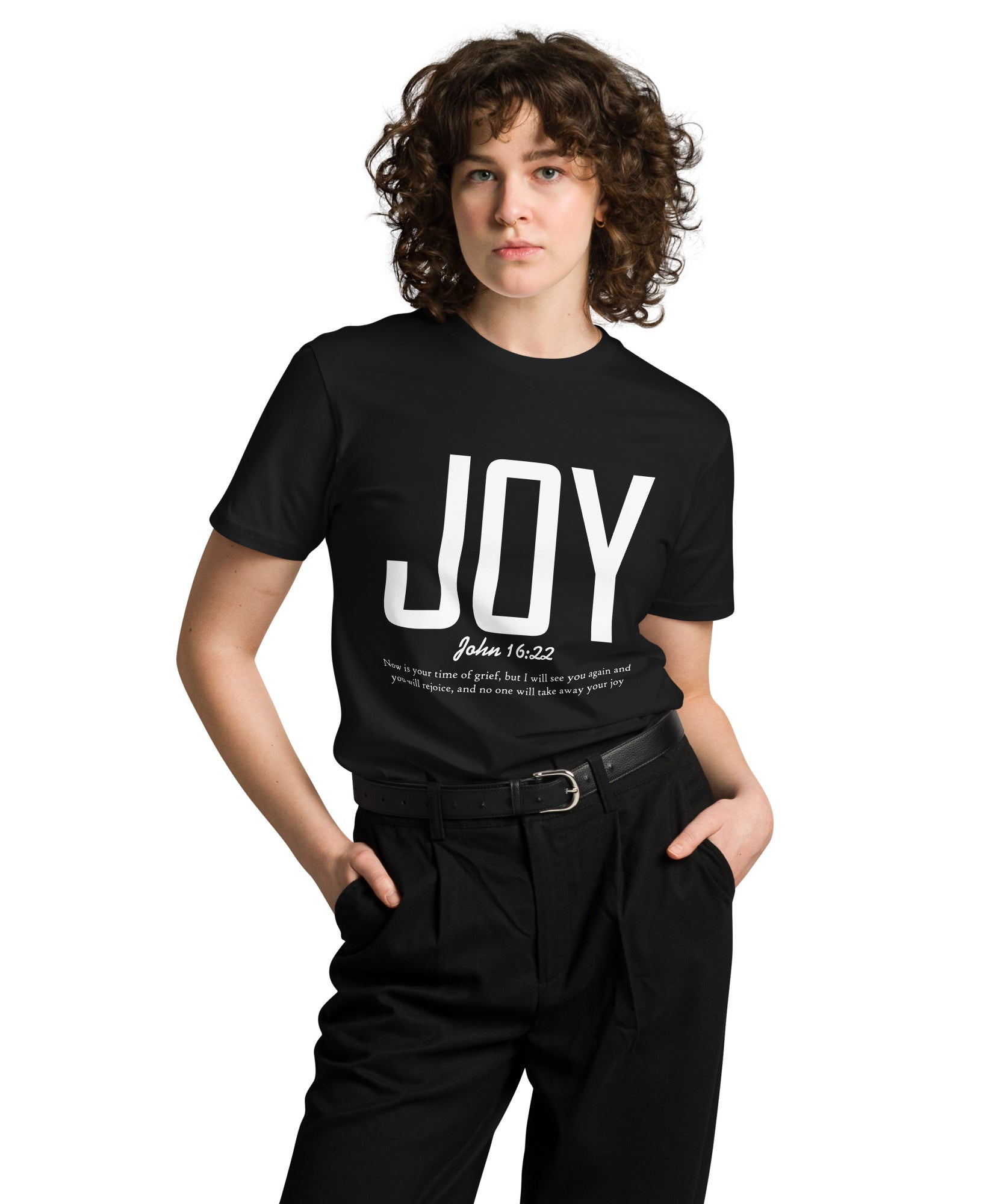 Joy Faith Inspirational Premium Unisex Cotton T-Shirt | Gallory Hive