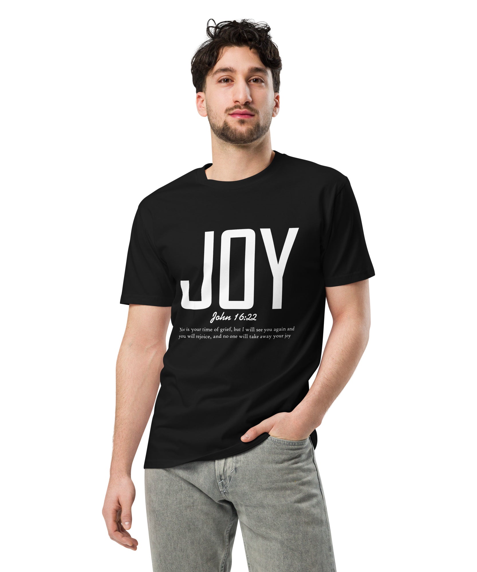 Joy Faith Inspirational Premium Unisex Cotton T-Shirt | Gallory Hive