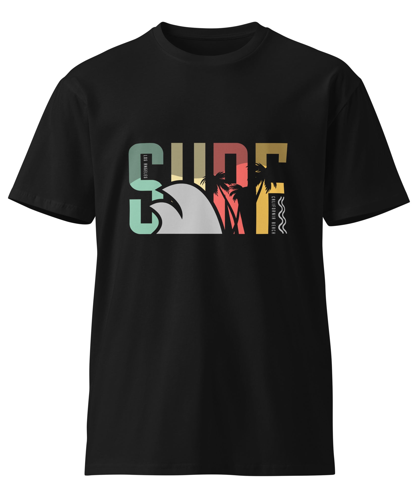 Retro Surf Beach Premium Unisex Cotton T-Shirt | Gallory Hive