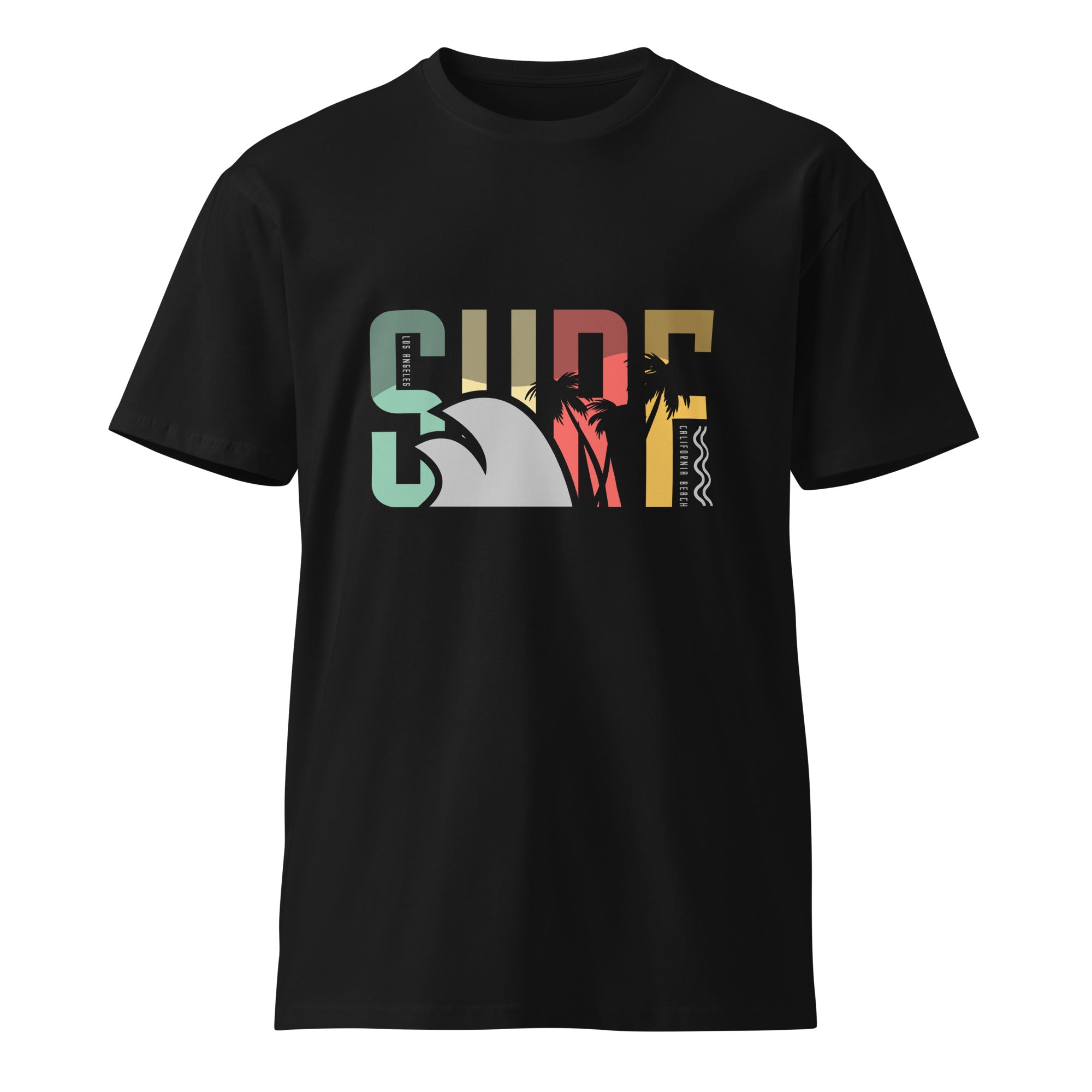 Retro Surf Beach Premium Unisex Cotton T-Shirt | Gallory Hive