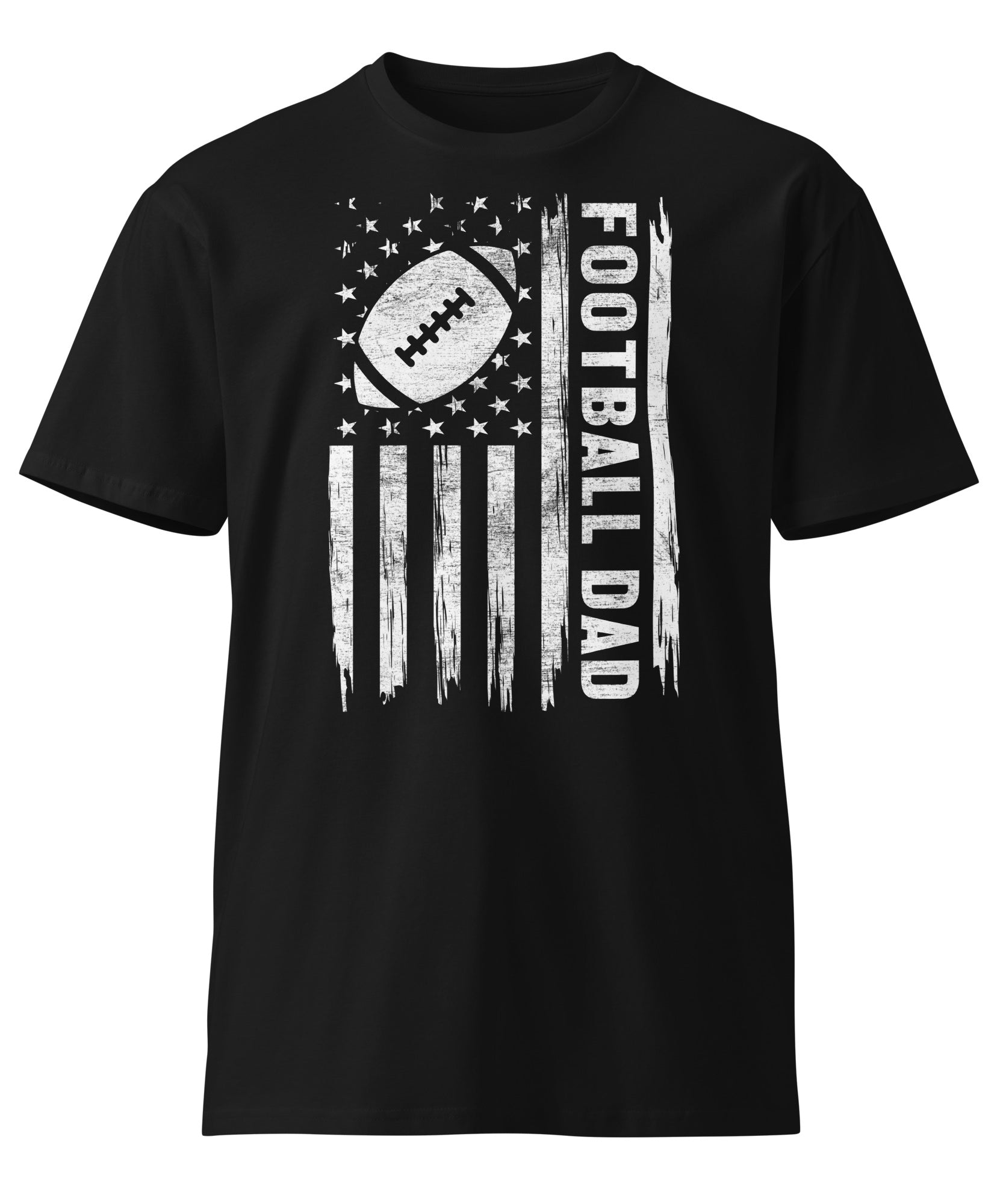 Football Dad American Flag Unisex Cotton T-Shirt | Gallory Hive