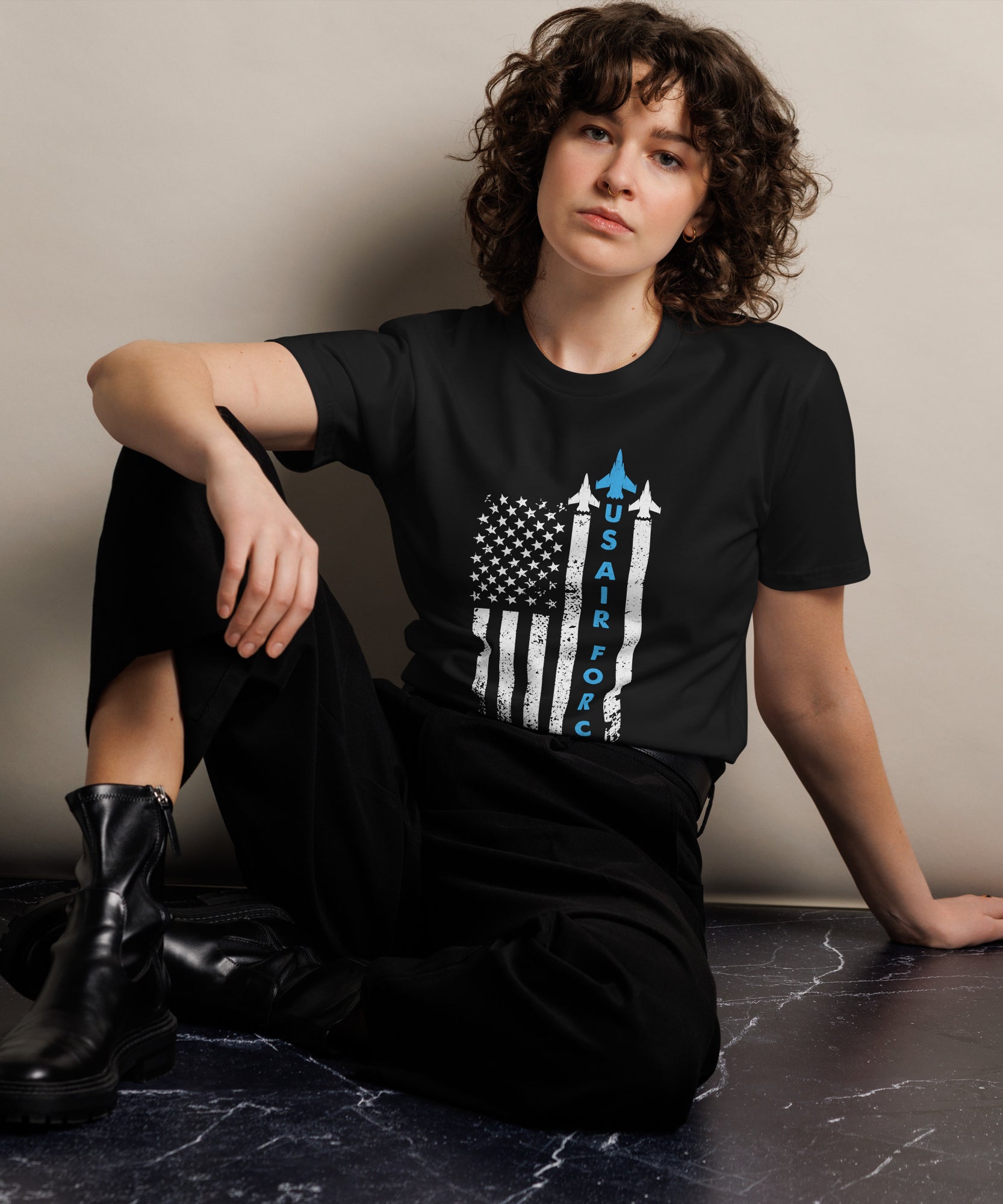 US Air Force Patriotic Cotton Unisex T-Shirt | Gallory Hive