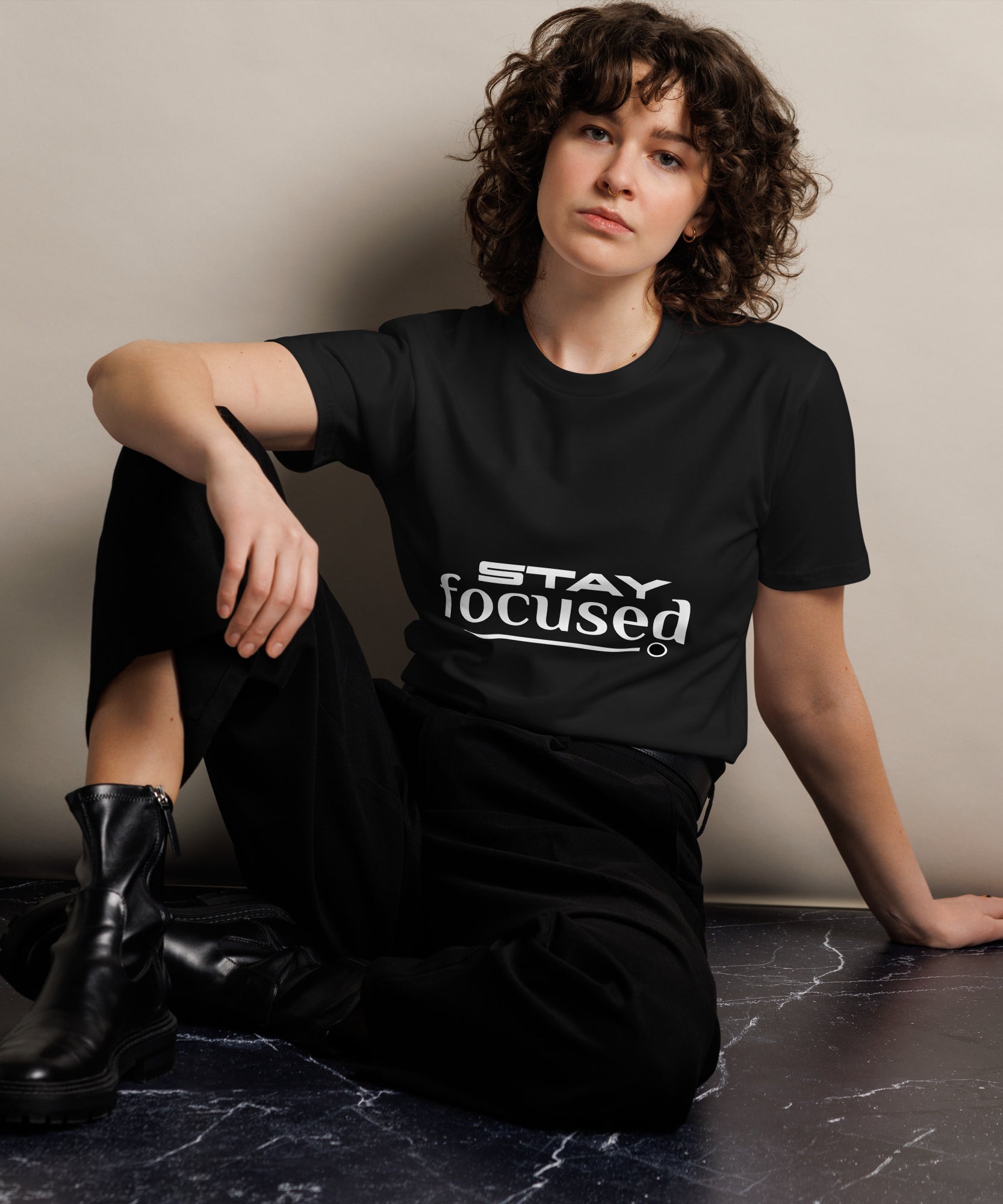 Stay Focused Unisex Premium Cotton T-Shirt | Gallory Hive