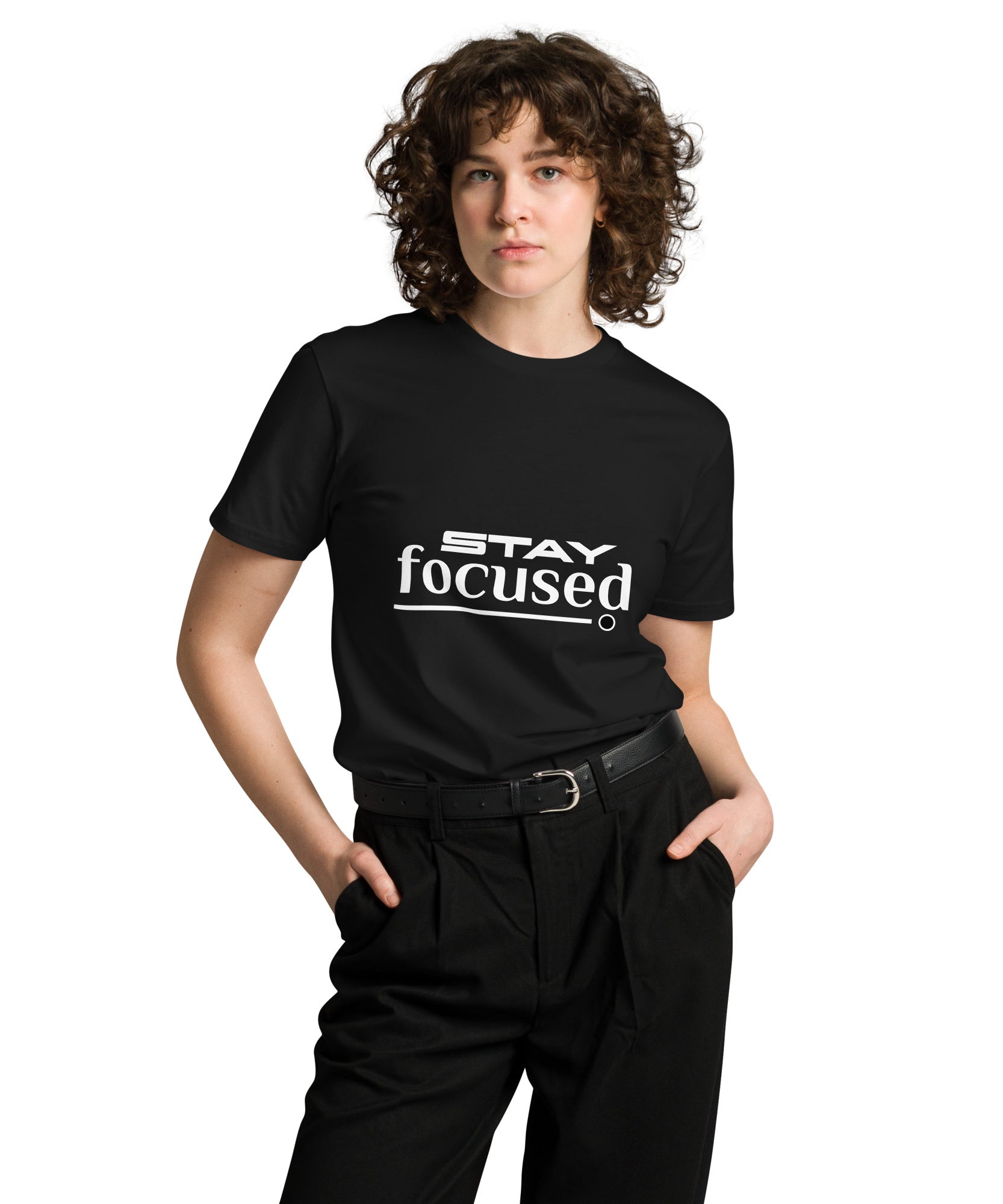 Stay Focused Unisex Premium Cotton T-Shirt | Gallory Hive