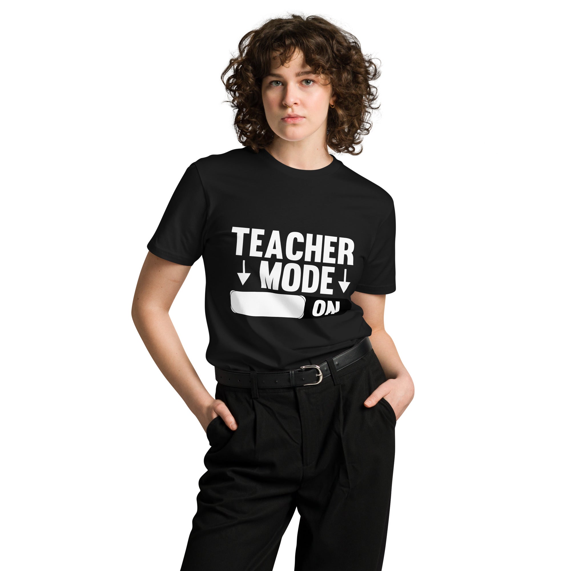 Teacher Mode On Graphic Premium Cotton T-Shirt | Gallory Hive