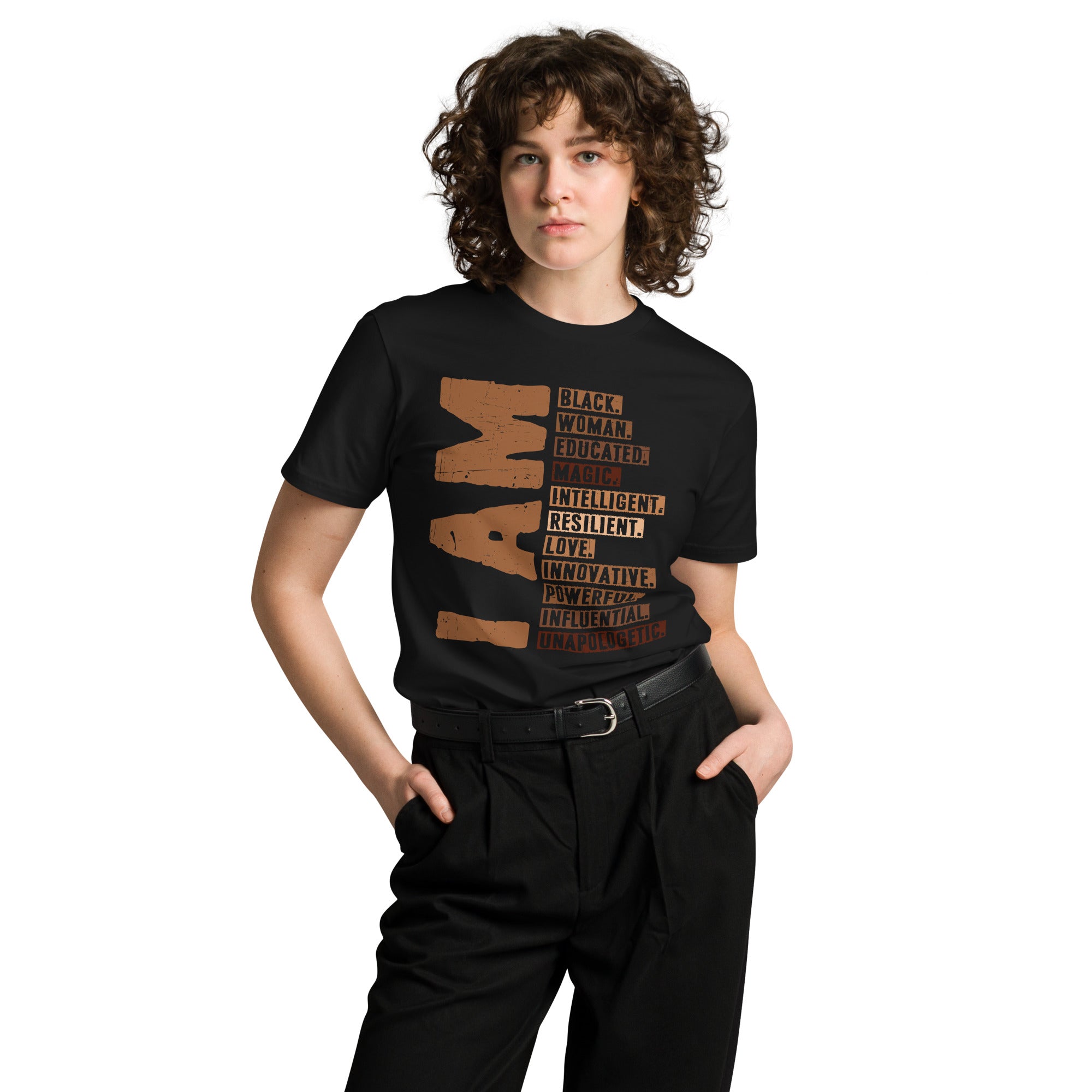 Powerful Black Woman Quote Premium Cotton T-Shirt | Gallory Hive