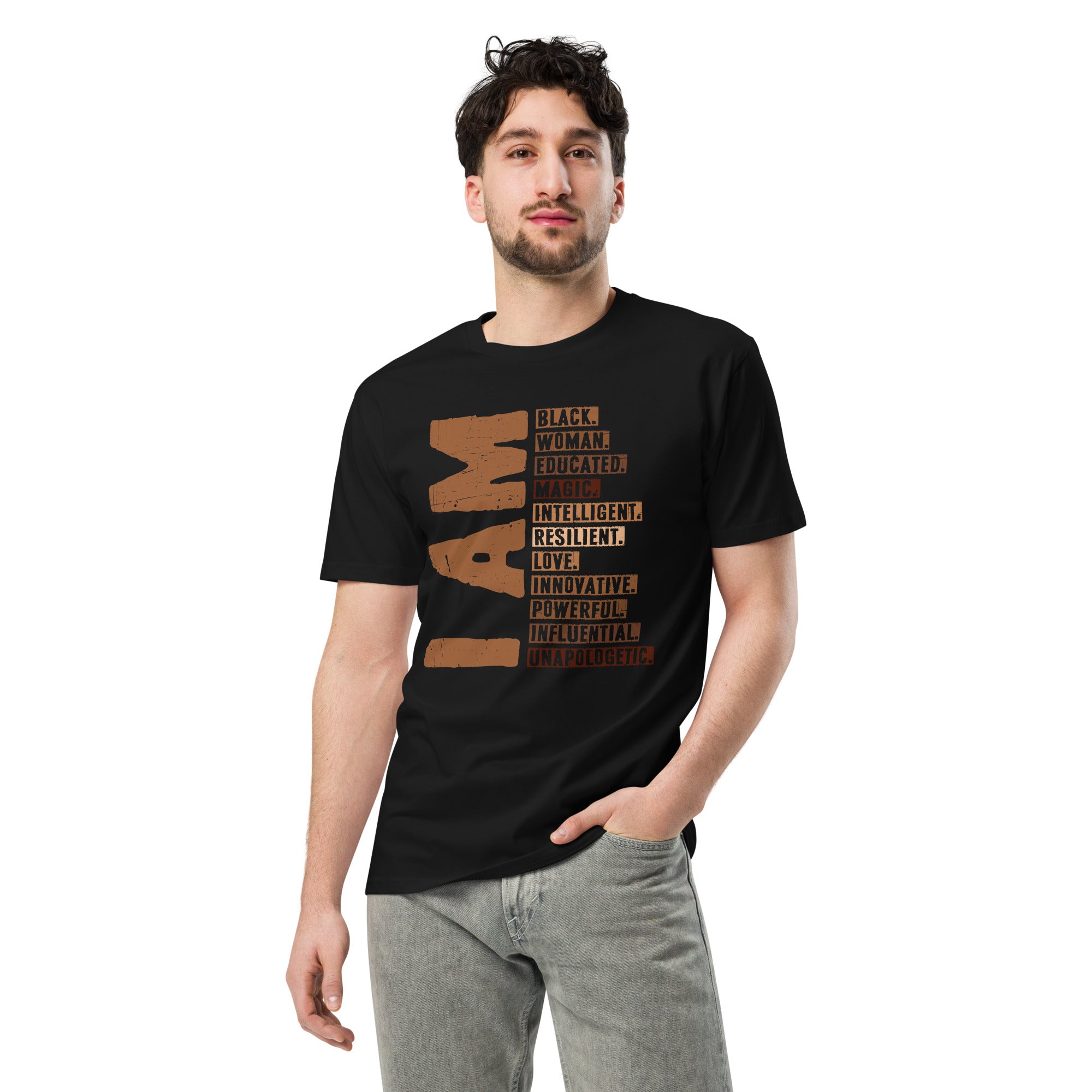Powerful Black Woman Quote Premium Cotton T-Shirt | Gallory Hive