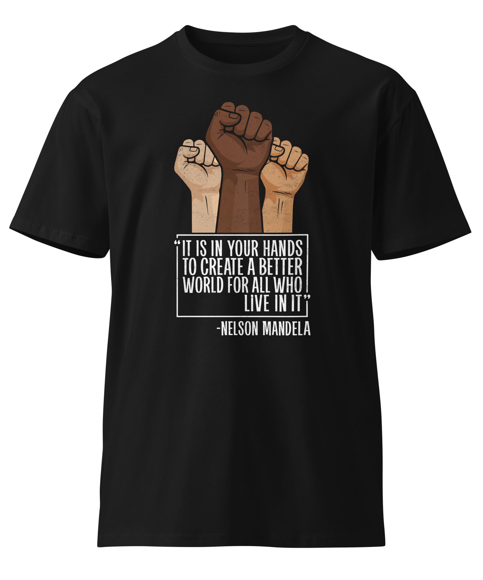 Mandela Inspirational Unisex Premium Cotton T-Shirt | Gallory Hive