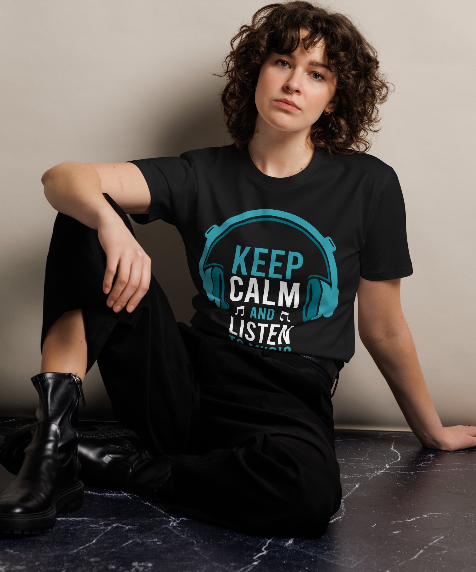 Keep Calm Listen Music Lover T-Shirt | Gallory Hive