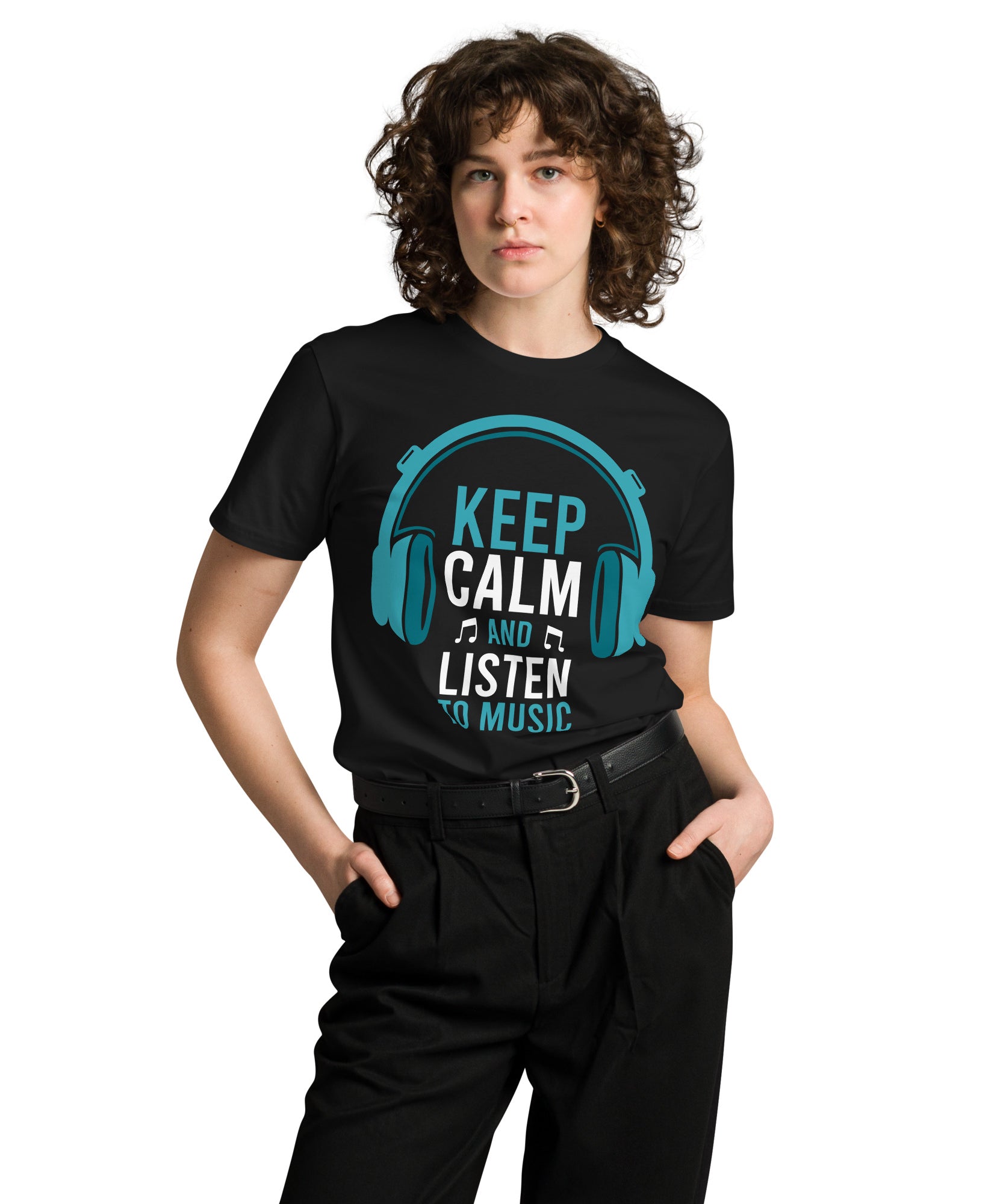 Keep Calm Listen Music Lover T-Shirt | Gallory Hive