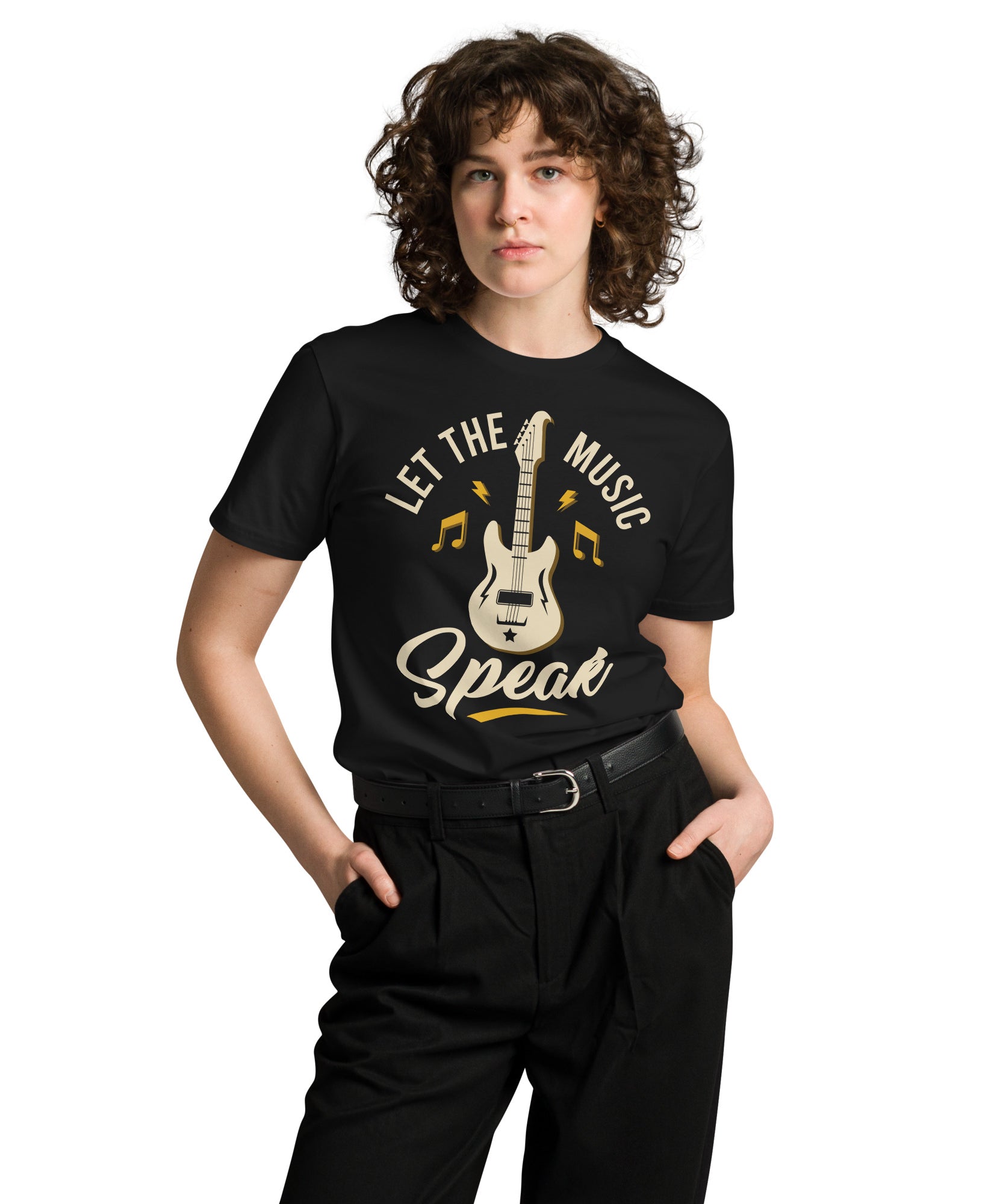 Let the Music Speak Guitar T-Shirt | Gallory Hive