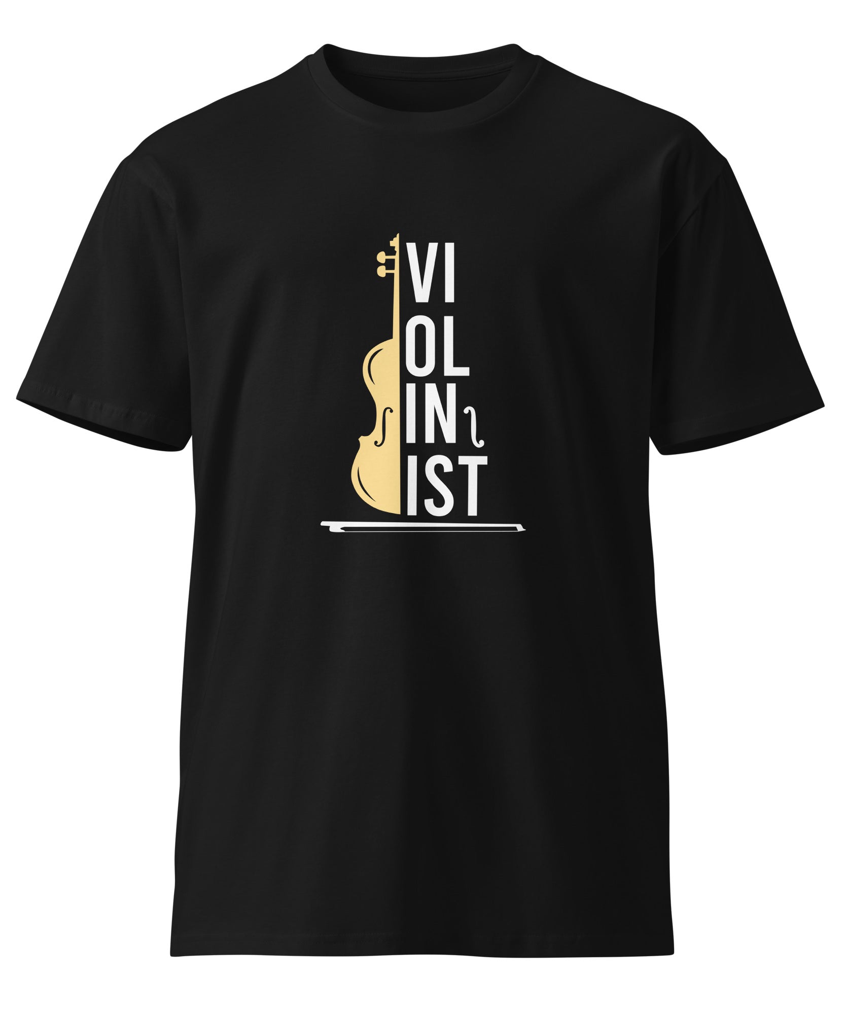 Minimal Violin Silhouette Music T-Shirt | Gallory Hive