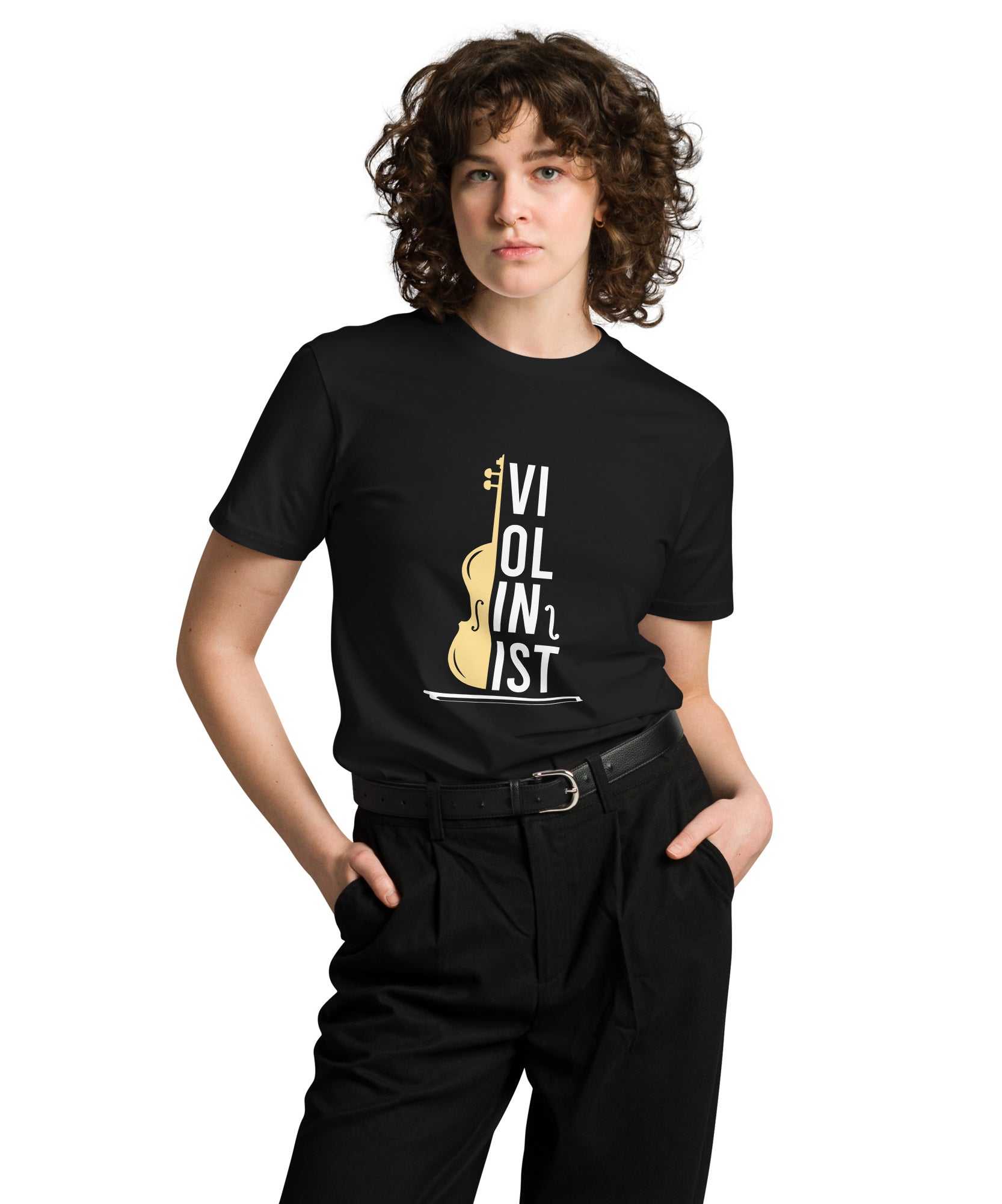 Minimal Violin Silhouette Music T-Shirt | Gallory Hive