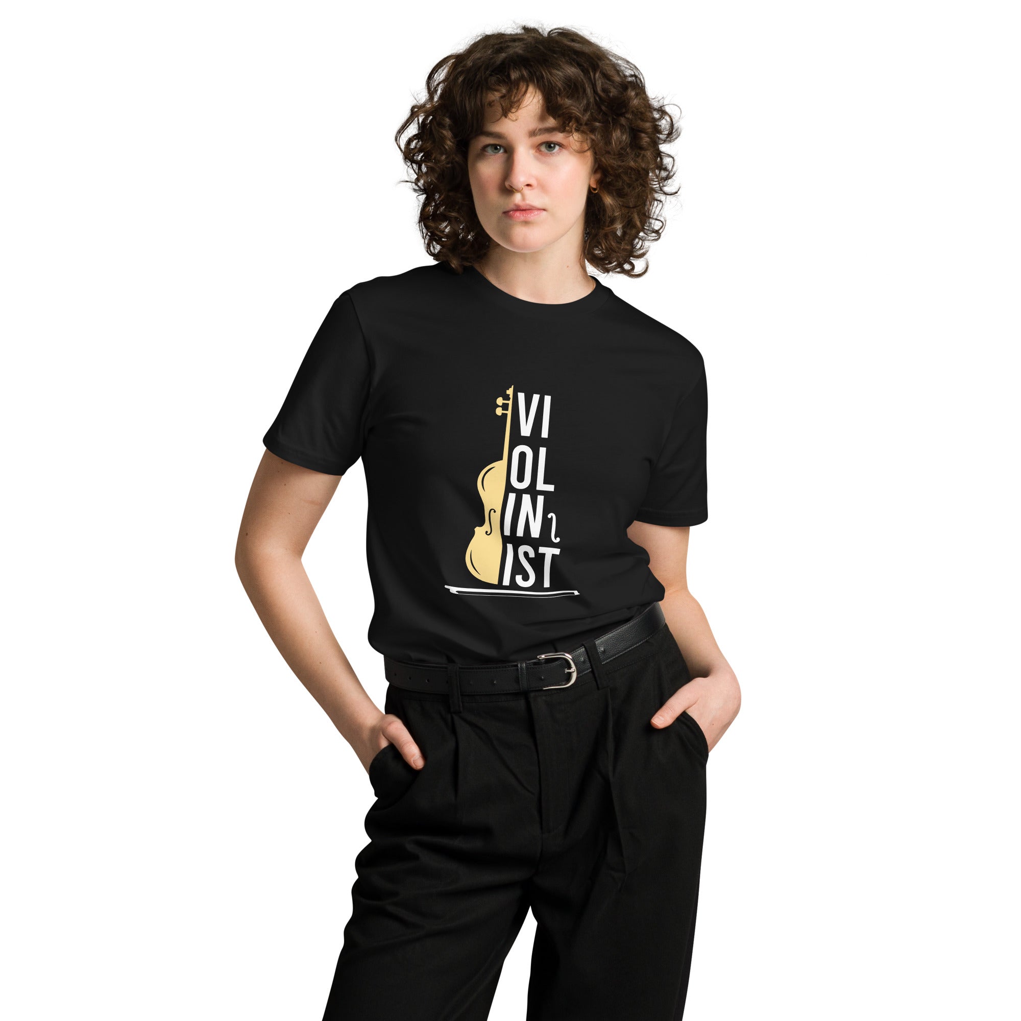Minimal Violin Silhouette Music T-Shirt | Gallory Hive