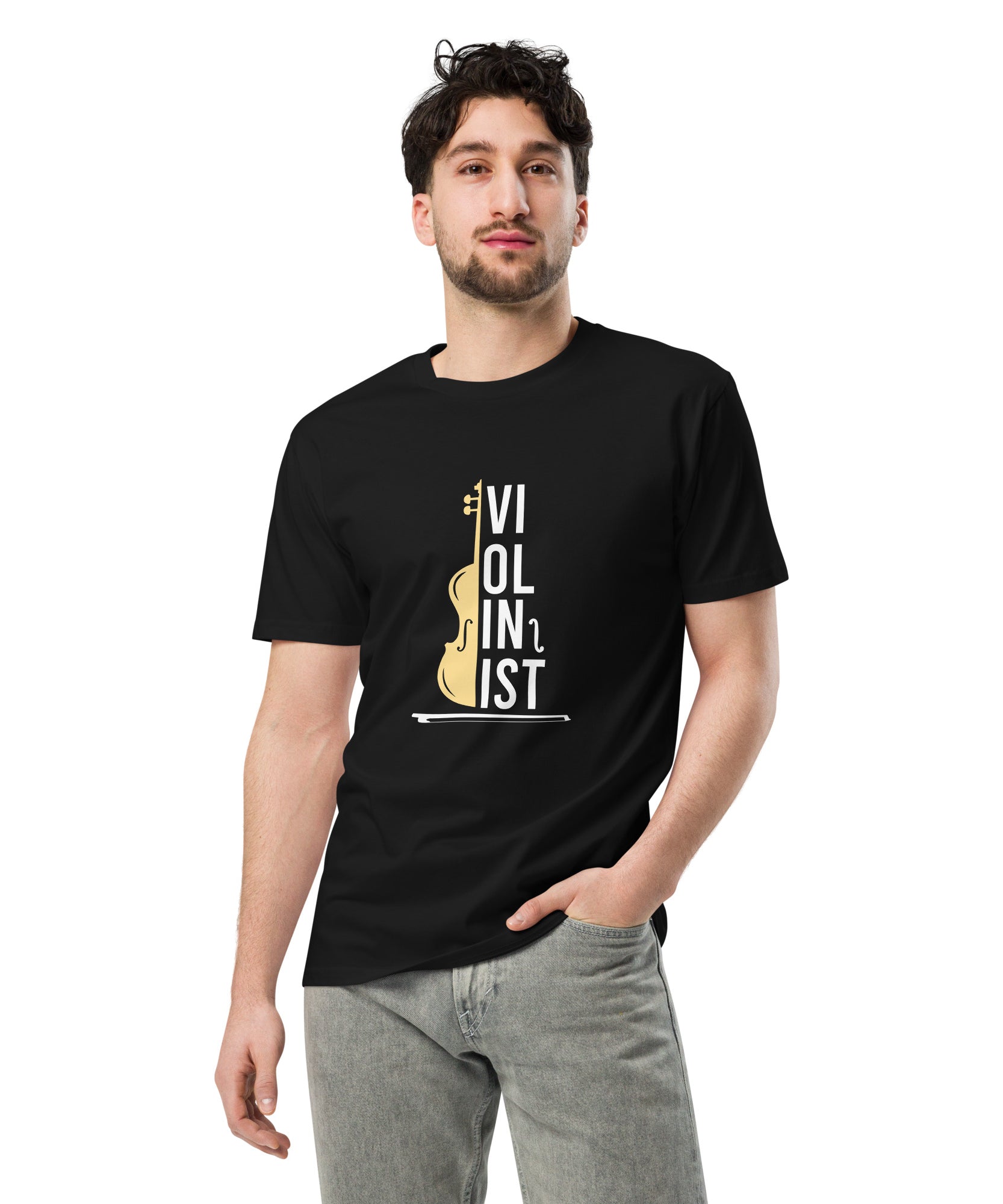 Minimal Violin Silhouette Music T-Shirt | Gallory Hive