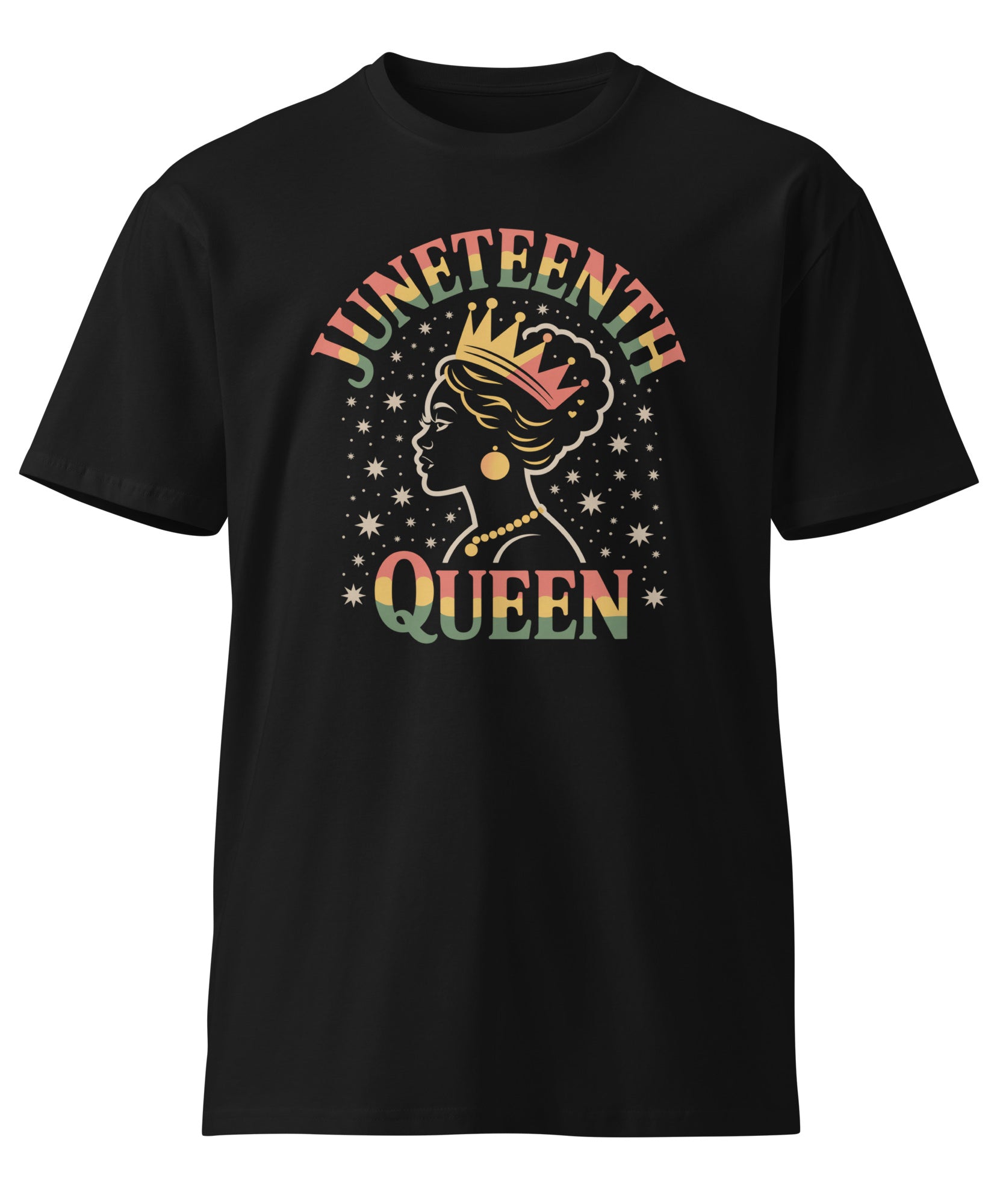 Juneteenth Queen Crown Afro Graphic Unisex Premium T-Shirt | Gallory Hive