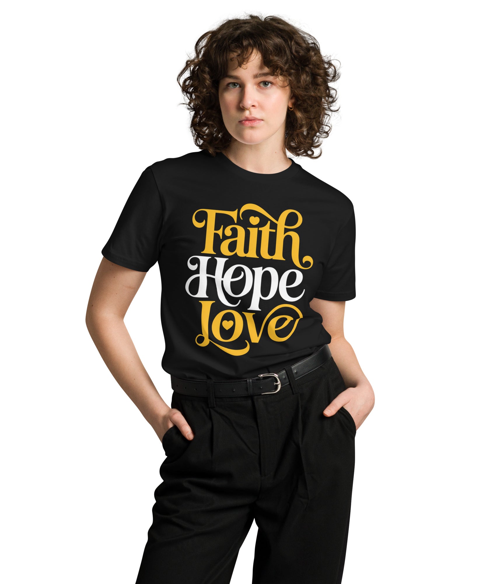 Faith Hope Love Unisex Premium Cotton T-Shirt | Gallory Hive