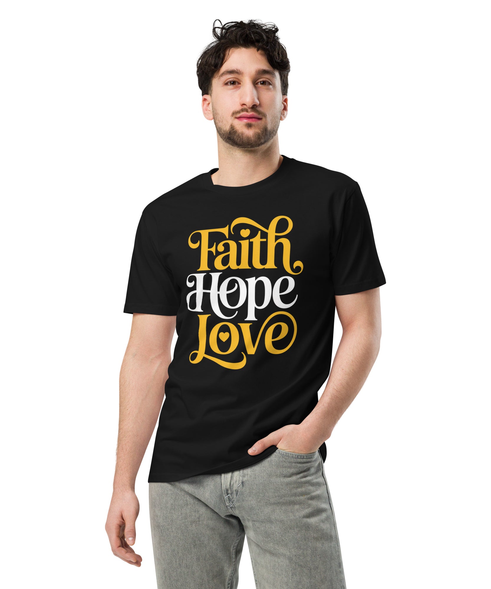 Faith Hope Love Unisex Premium Cotton T-Shirt | Gallory Hive