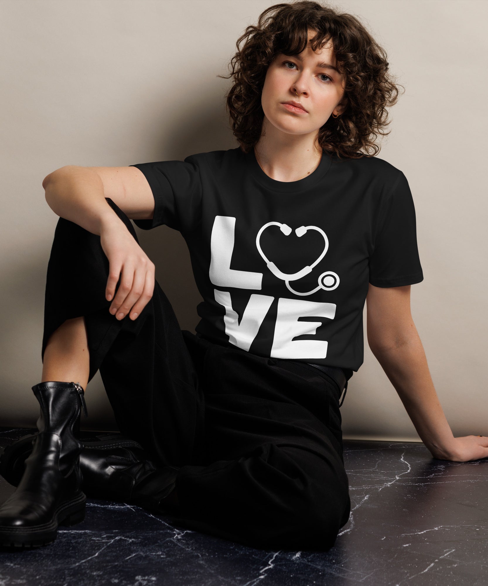 Love Stethoscope Graphic Unisex Premium T-Shirt | Gallory Hive